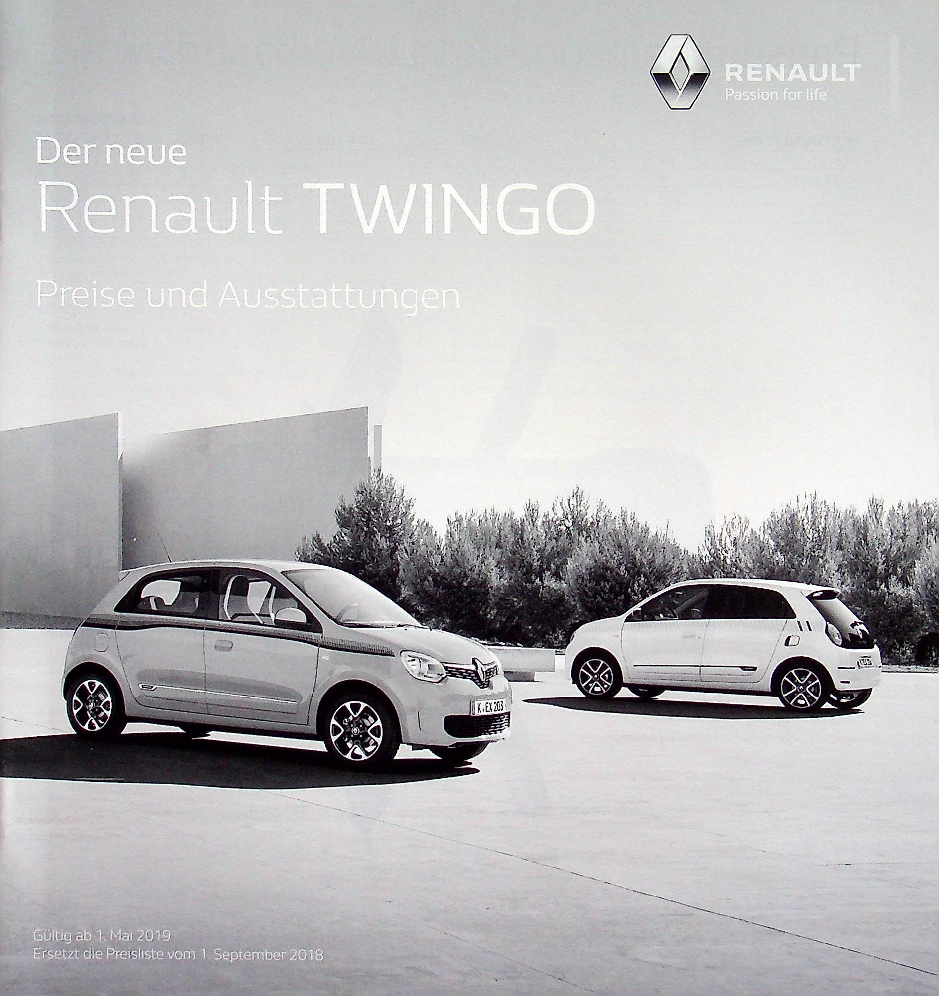 Renault Twingo - Preisliste & Extras - Prospekt 05/2019