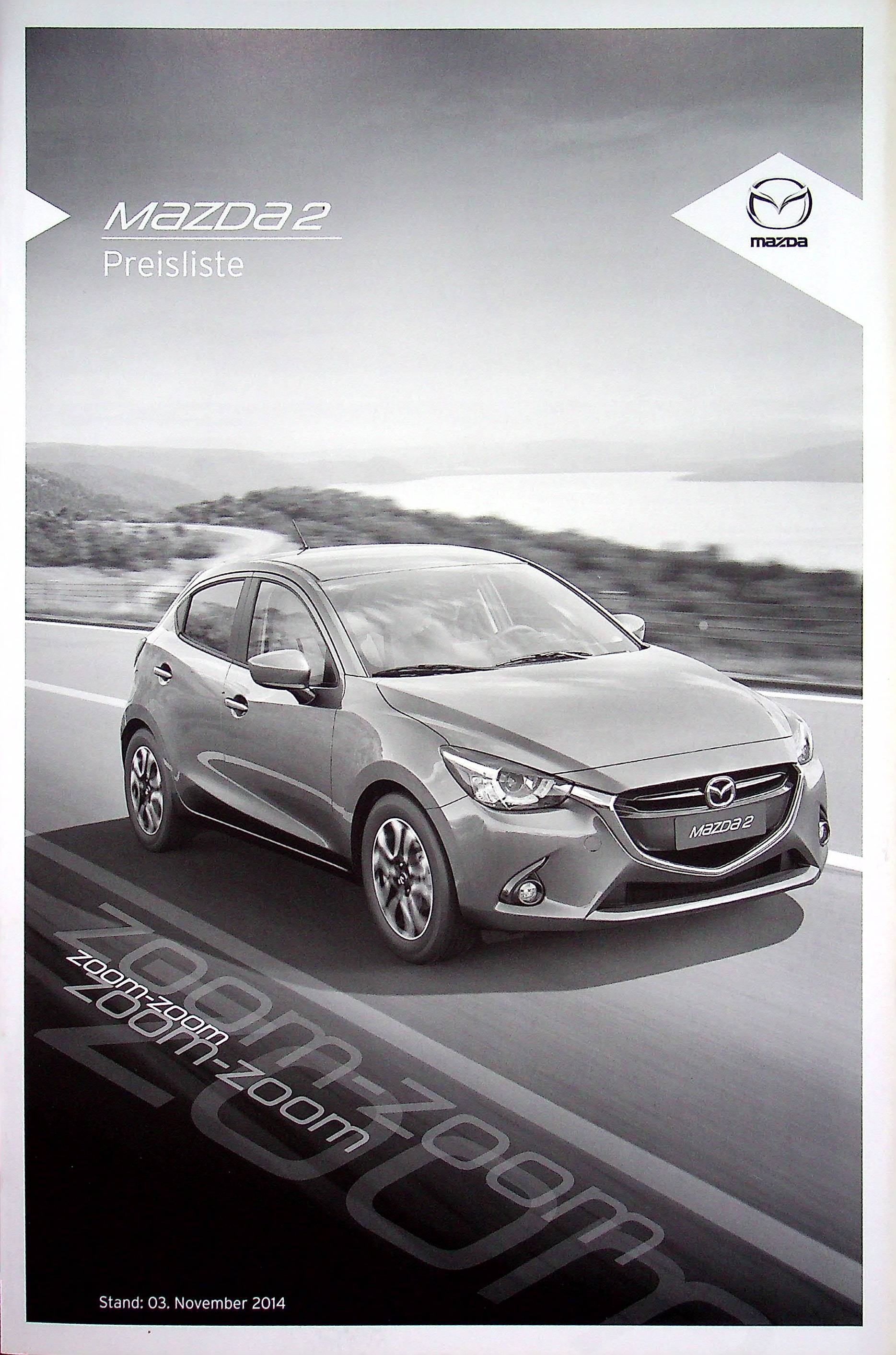 Mazda 2 - Preisliste & Extras - Prospekt 11/2014