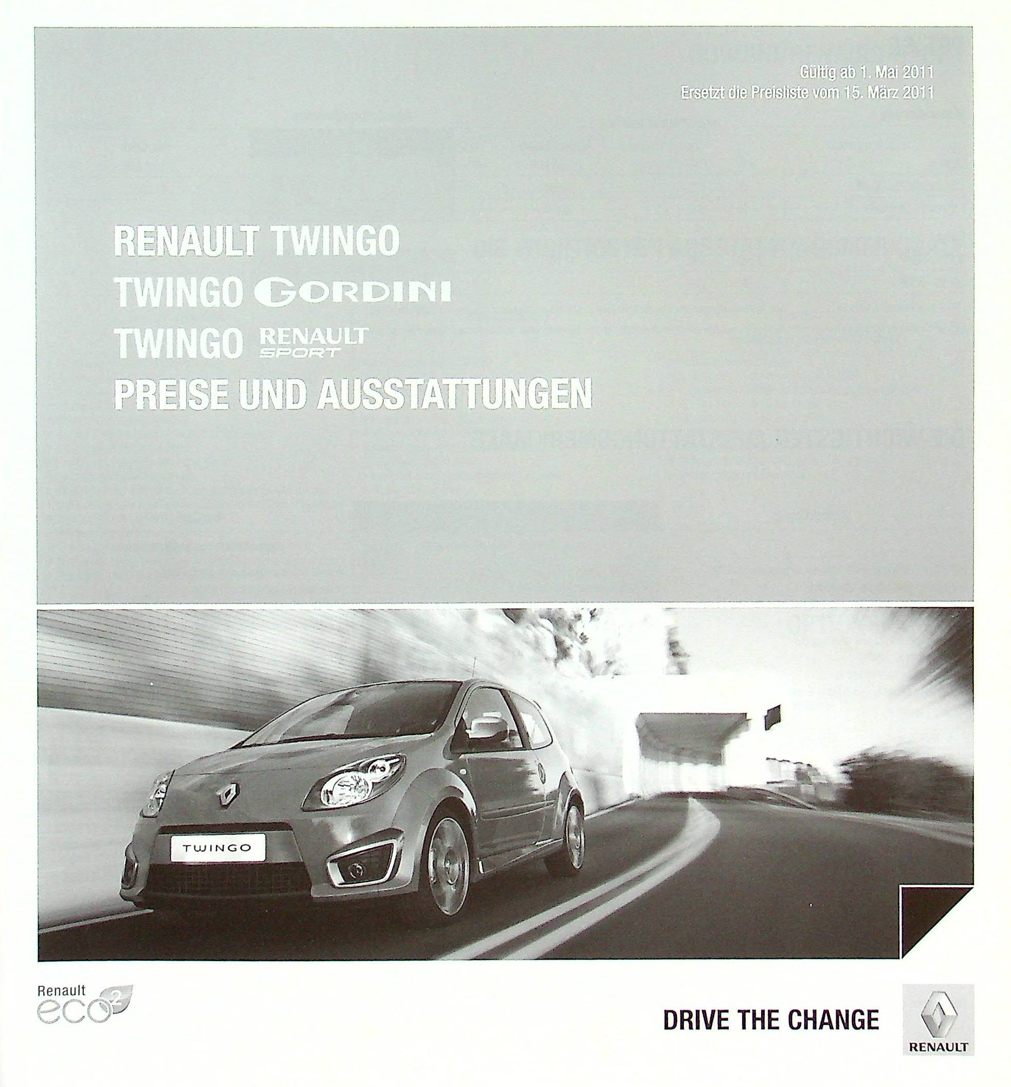 Renault Twingo - Preisliste & Extras - Prospekt 05/2011