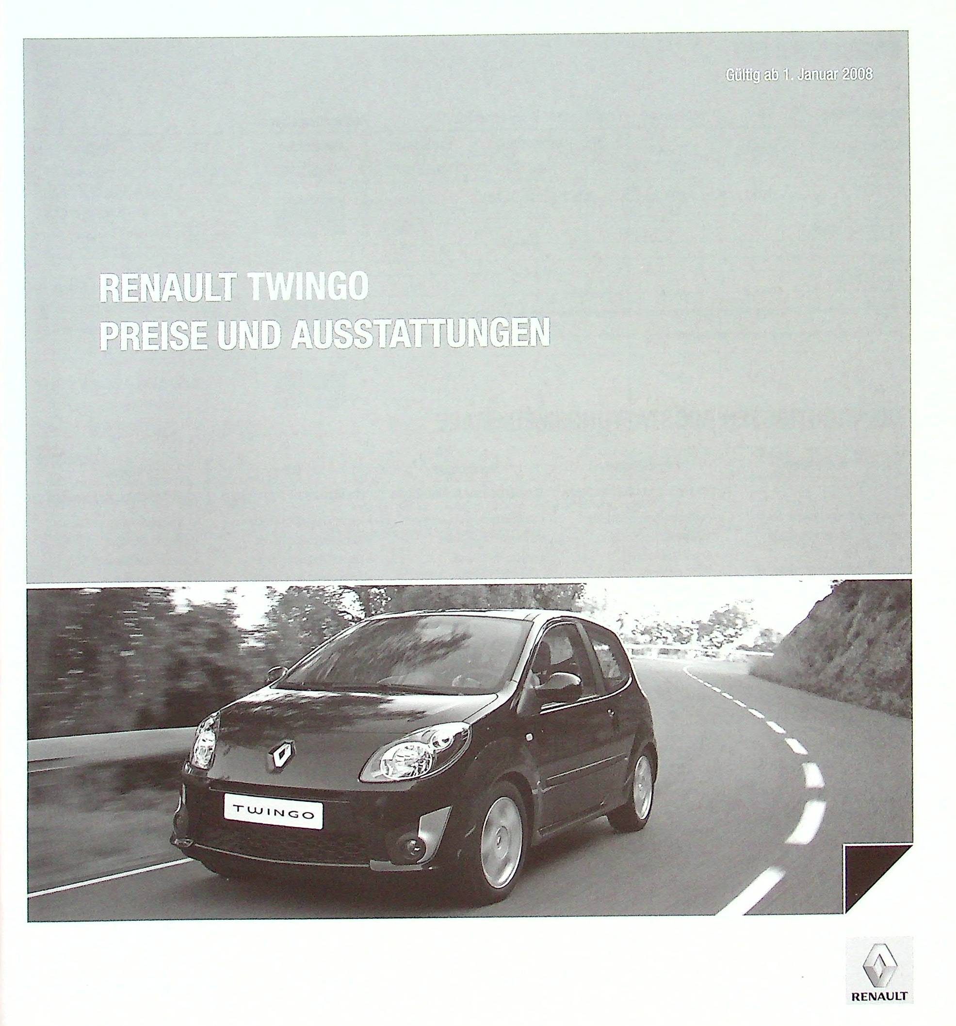 Renault Twingo - Preisliste & Extras - Prospekt 01/2008