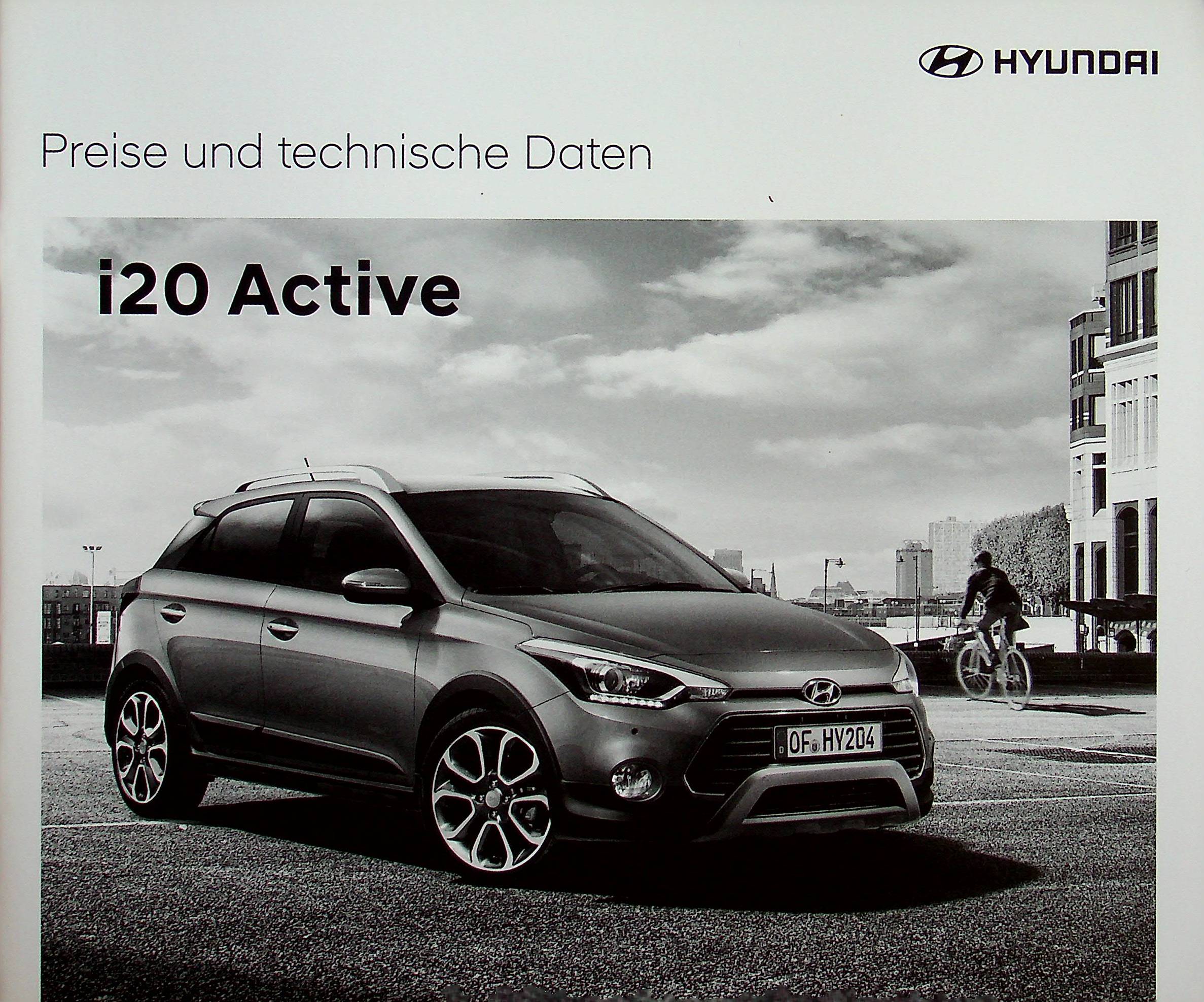 Hyundai i20 - Active - Preisliste & Extras - Prospekt 01/2017