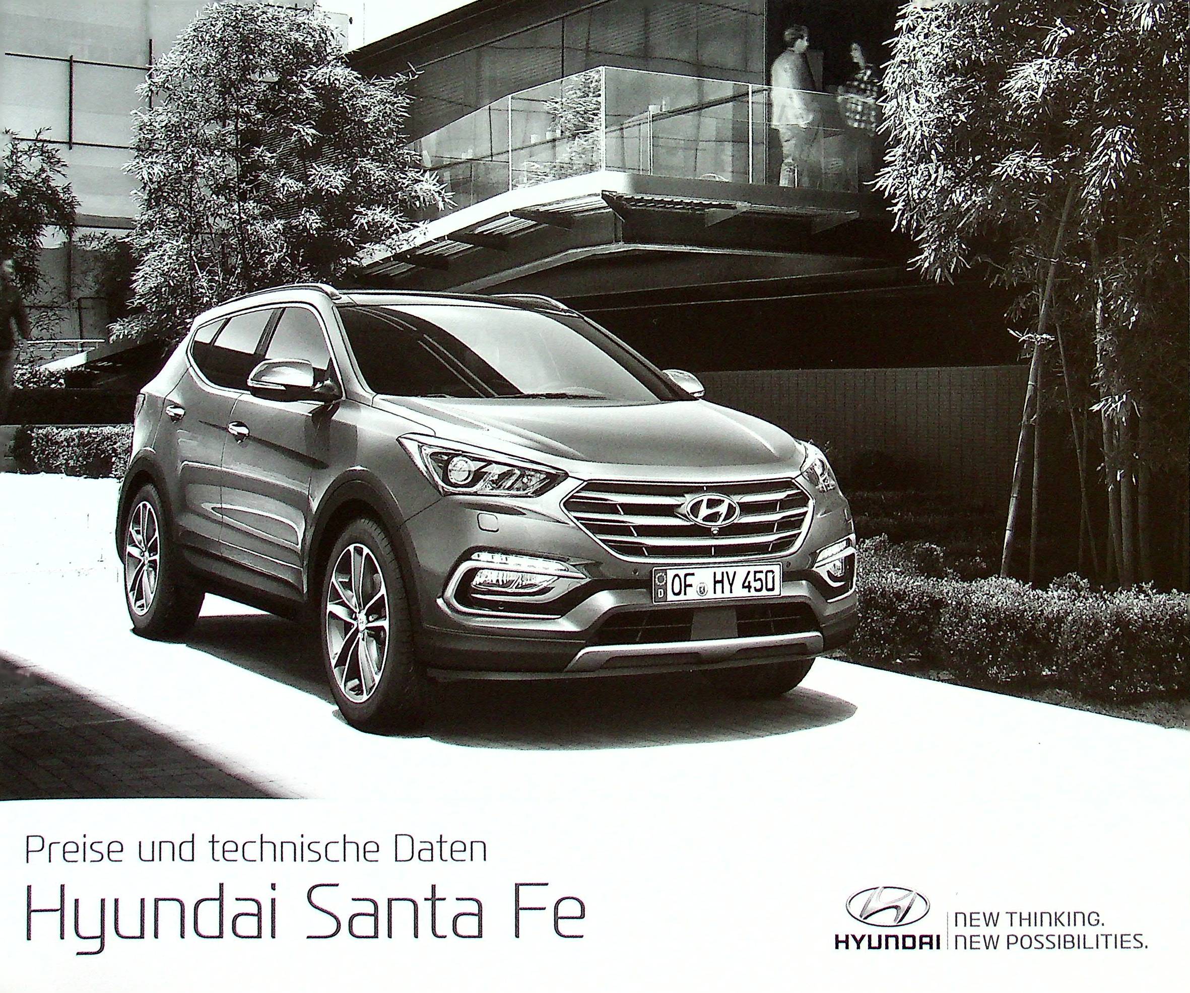 Hyundai Santa Fe - Preisliste & Extras - Prospekt 04/2016