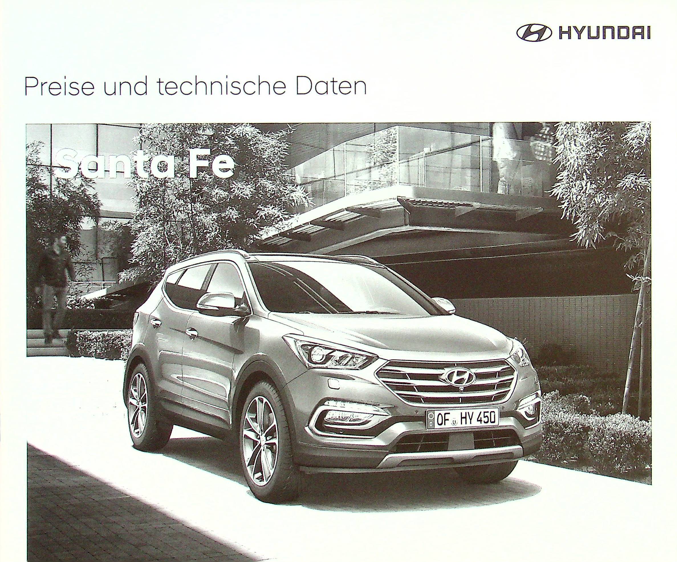 Hyundai Santa Fe - Preisliste & Extras - Prospekt 01/2017