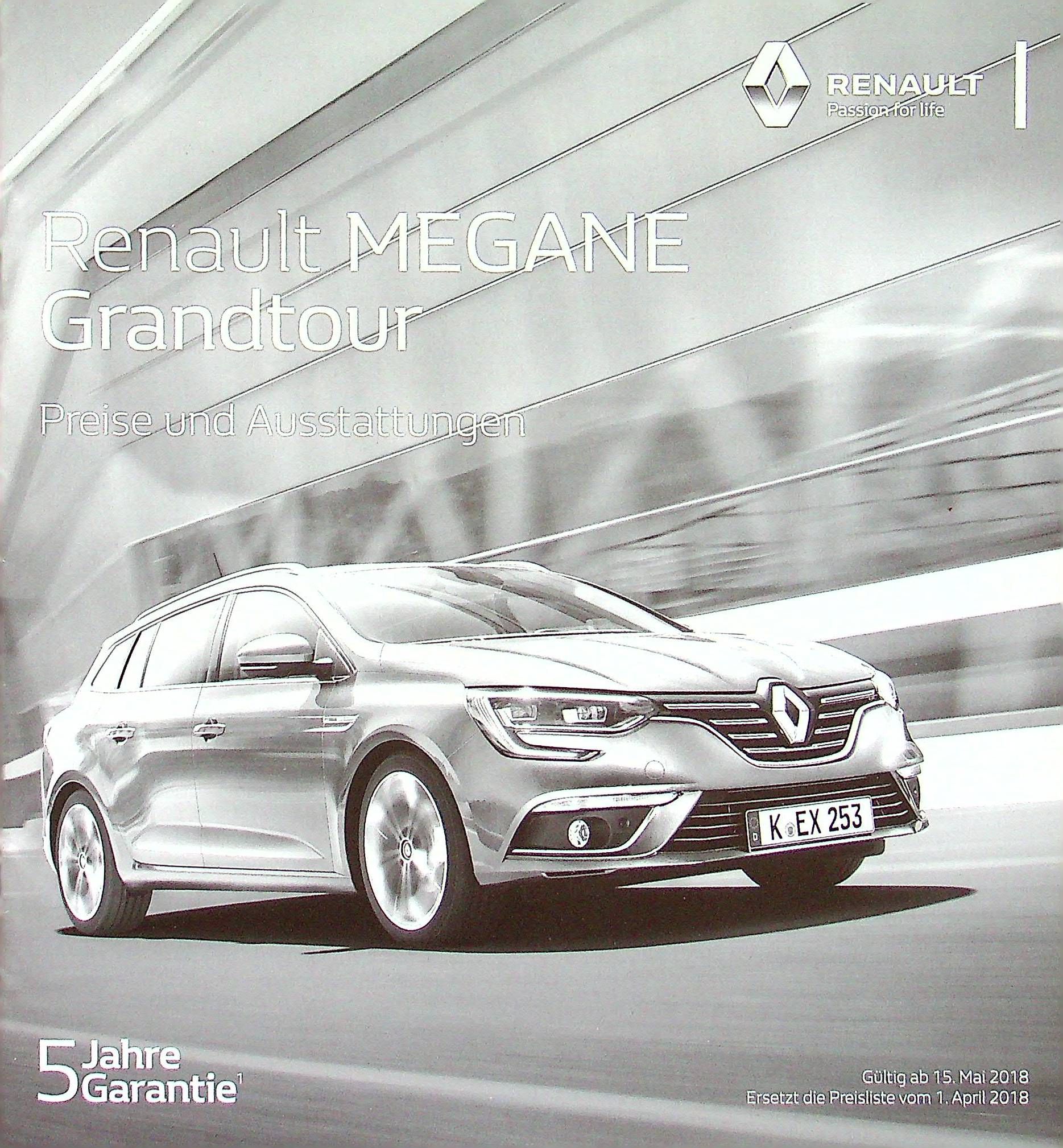 Renault Megane Grandtour - Preisliste & Extras - Prospekt 05/2018