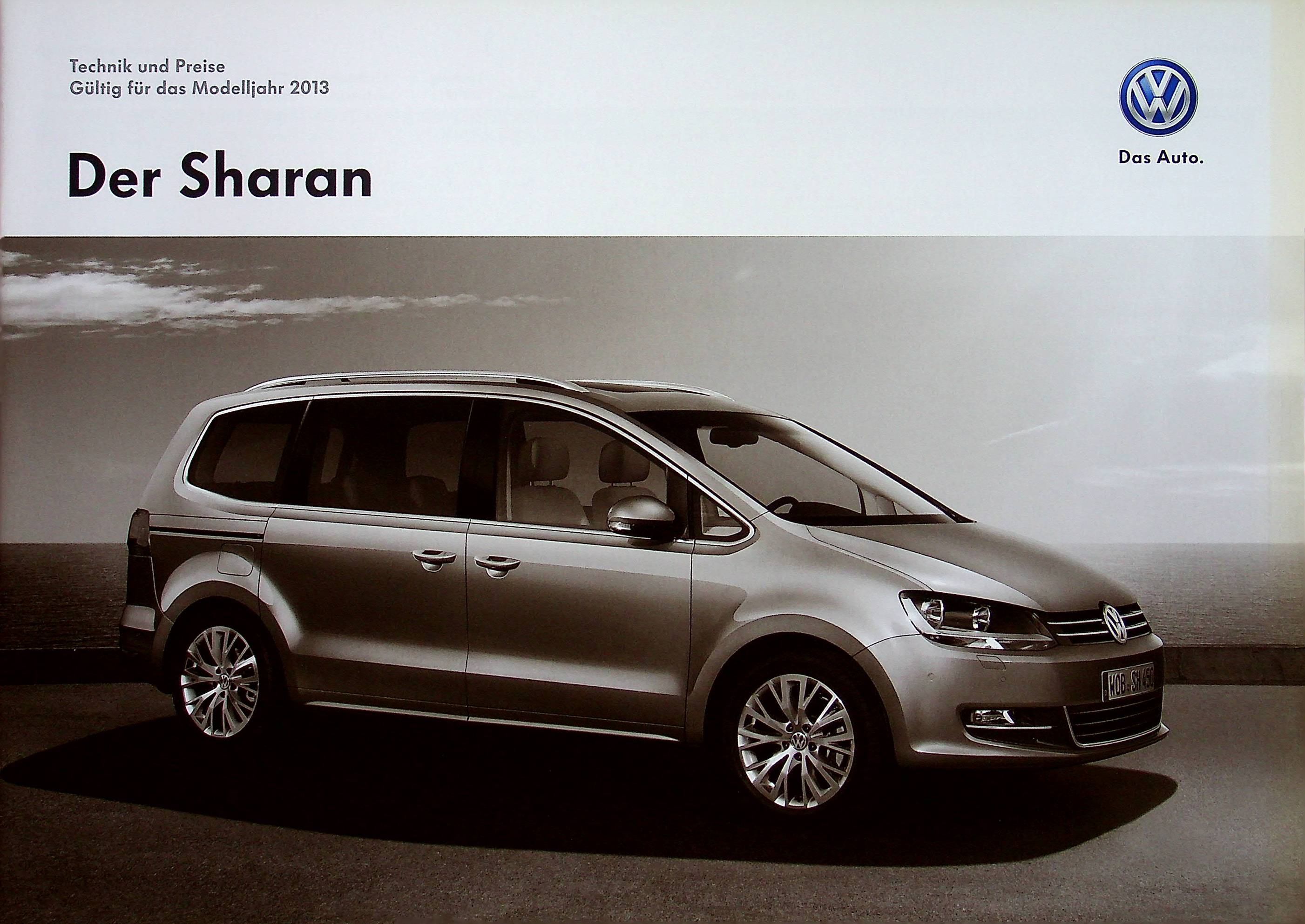 VW Sharan - Preisliste & Extras - Prospekt 10/2012