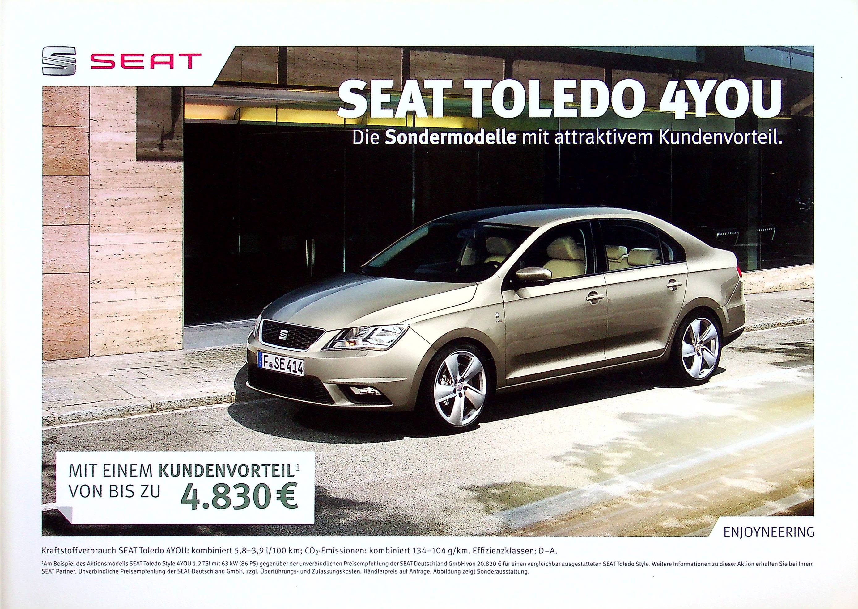 Seat Toledo - 4You - Prospekt 01/2014