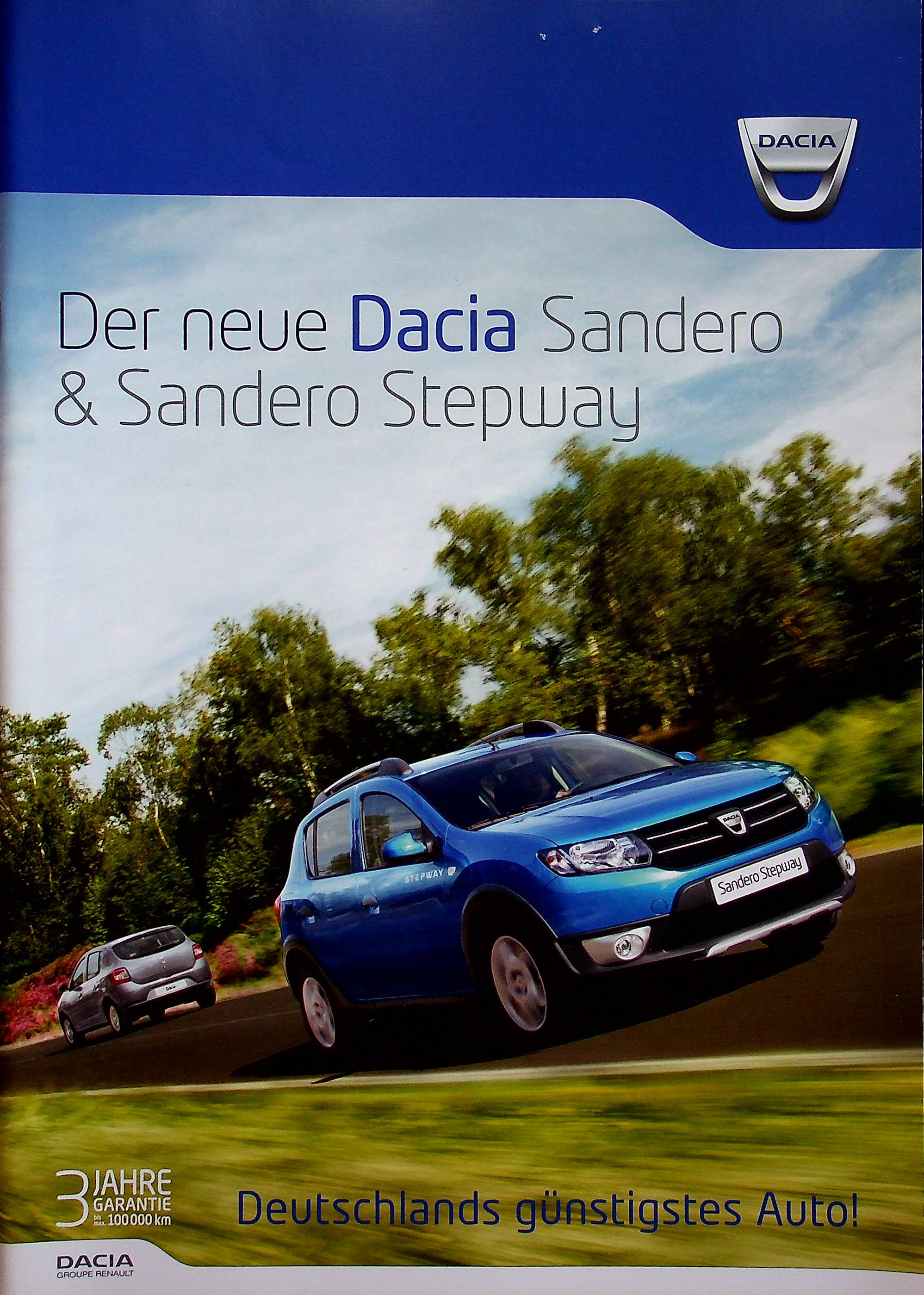 Dacia Sandero + Stepway Prospekt 01/2014