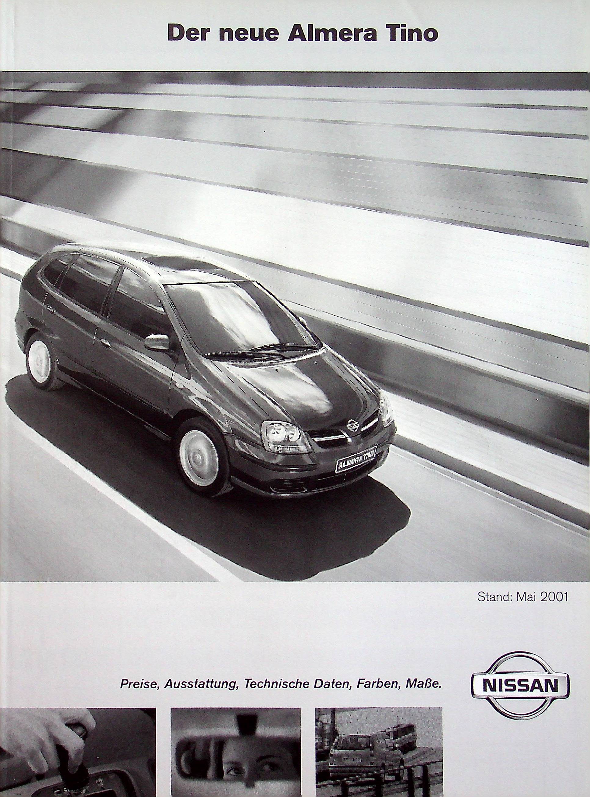 Nissan Almera Tino - Preisliste & Extras - Prospekt 05/2001