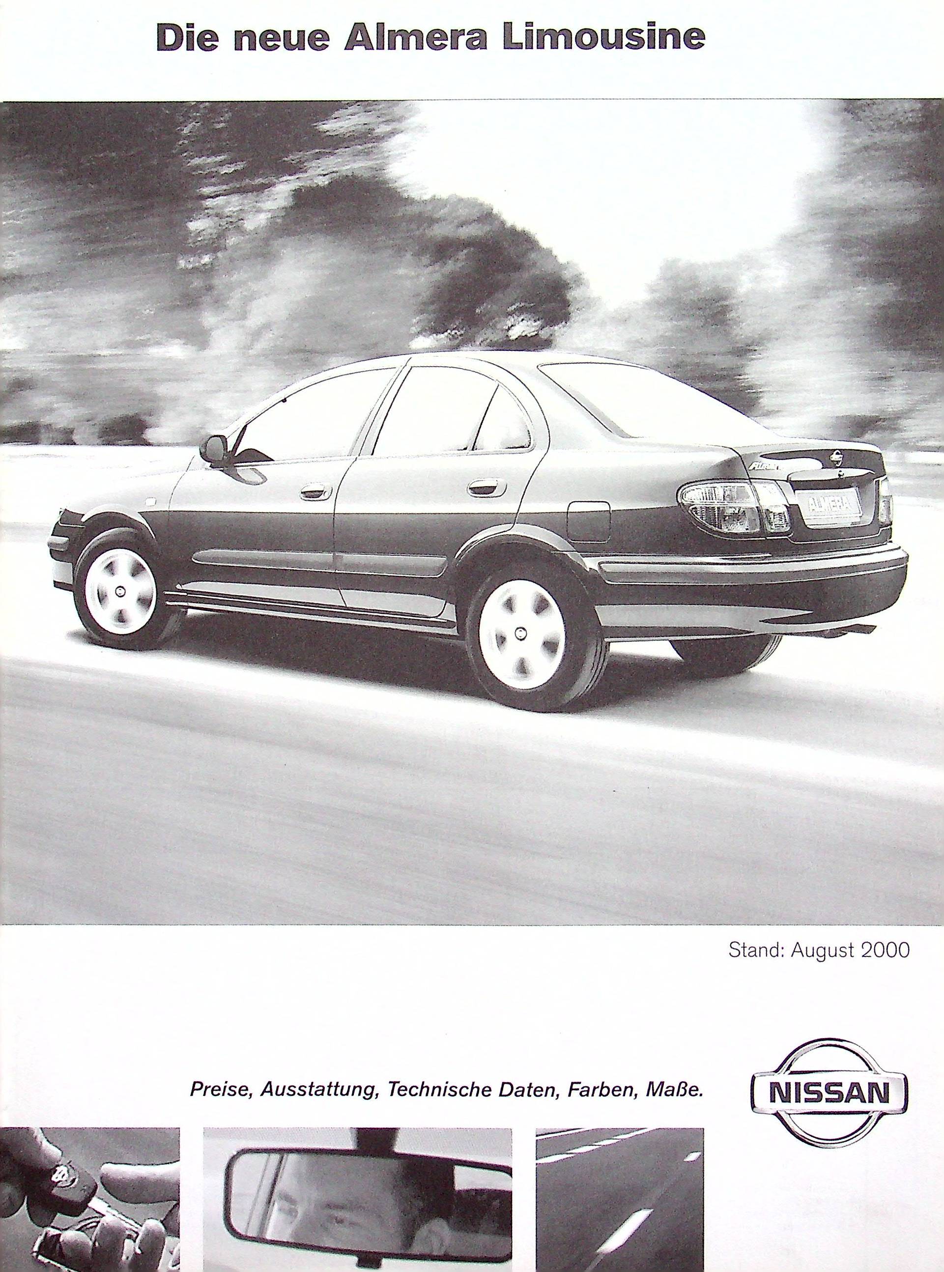 Nissan Almera Limousine - Preisliste & Extras - Prospekt 08/2000