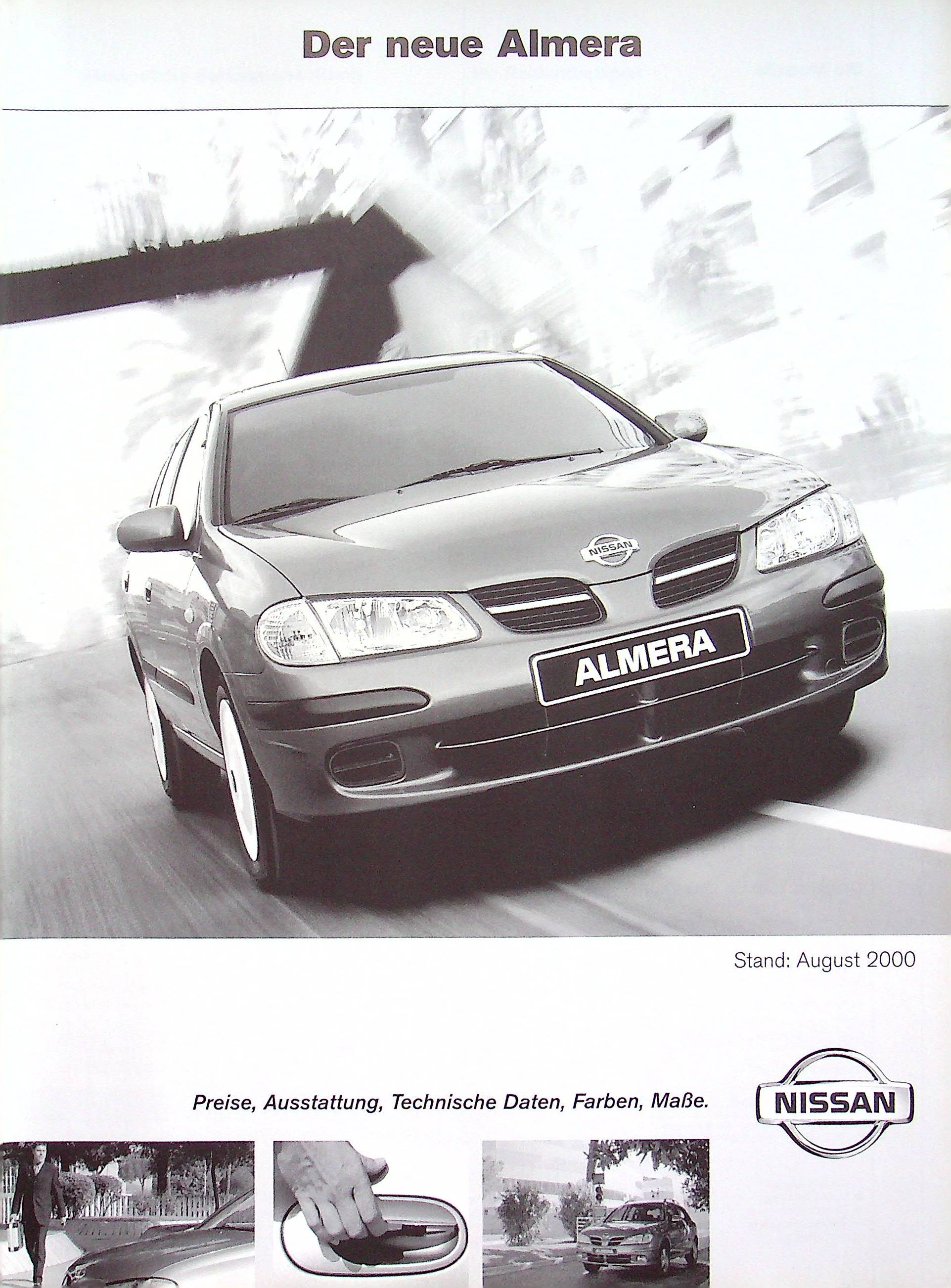 Nissan Almera - Preisliste & Extras - Prospekt 08/2000