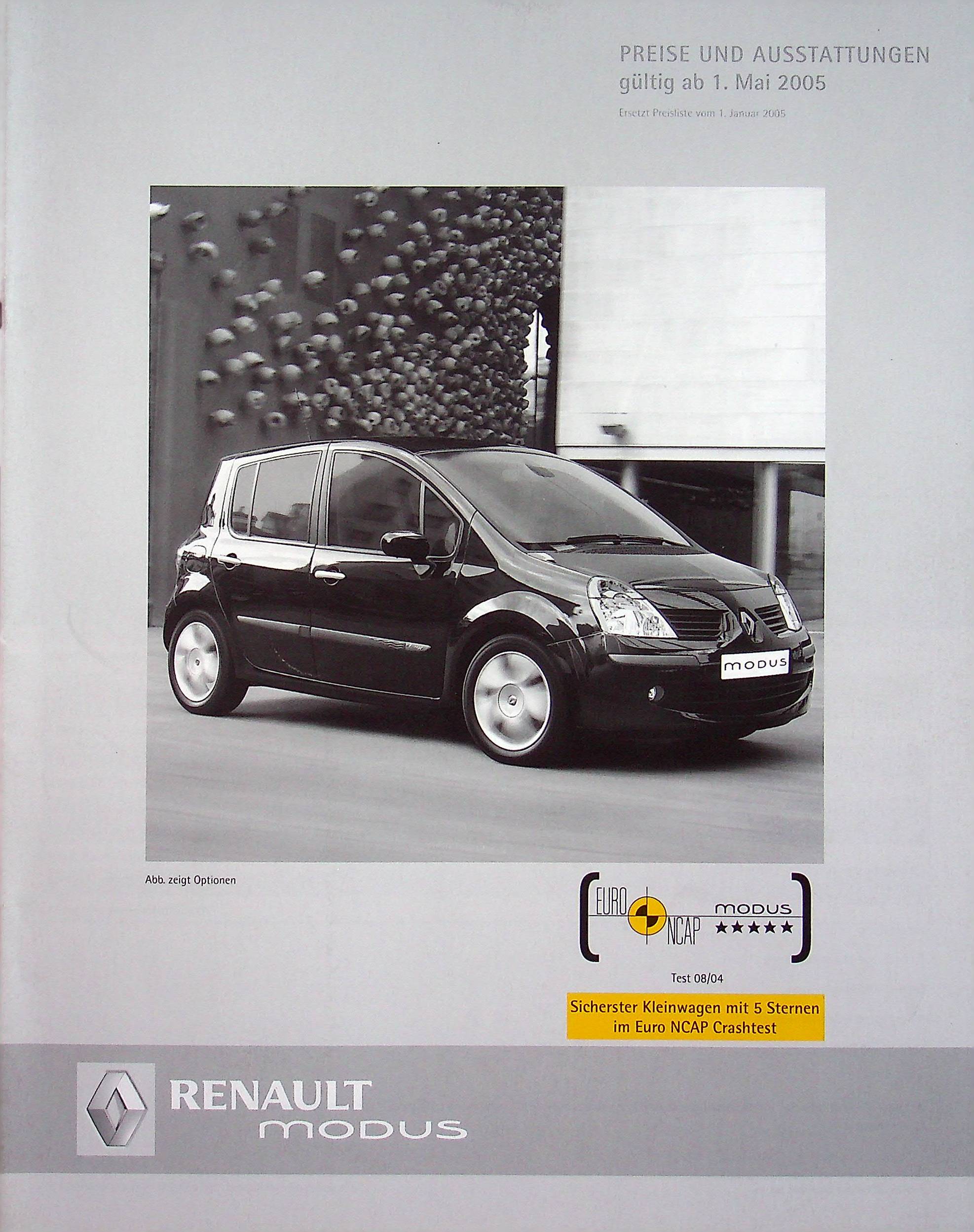 Renault Modus - Preisliste & Extras - Prospekt 05/2005