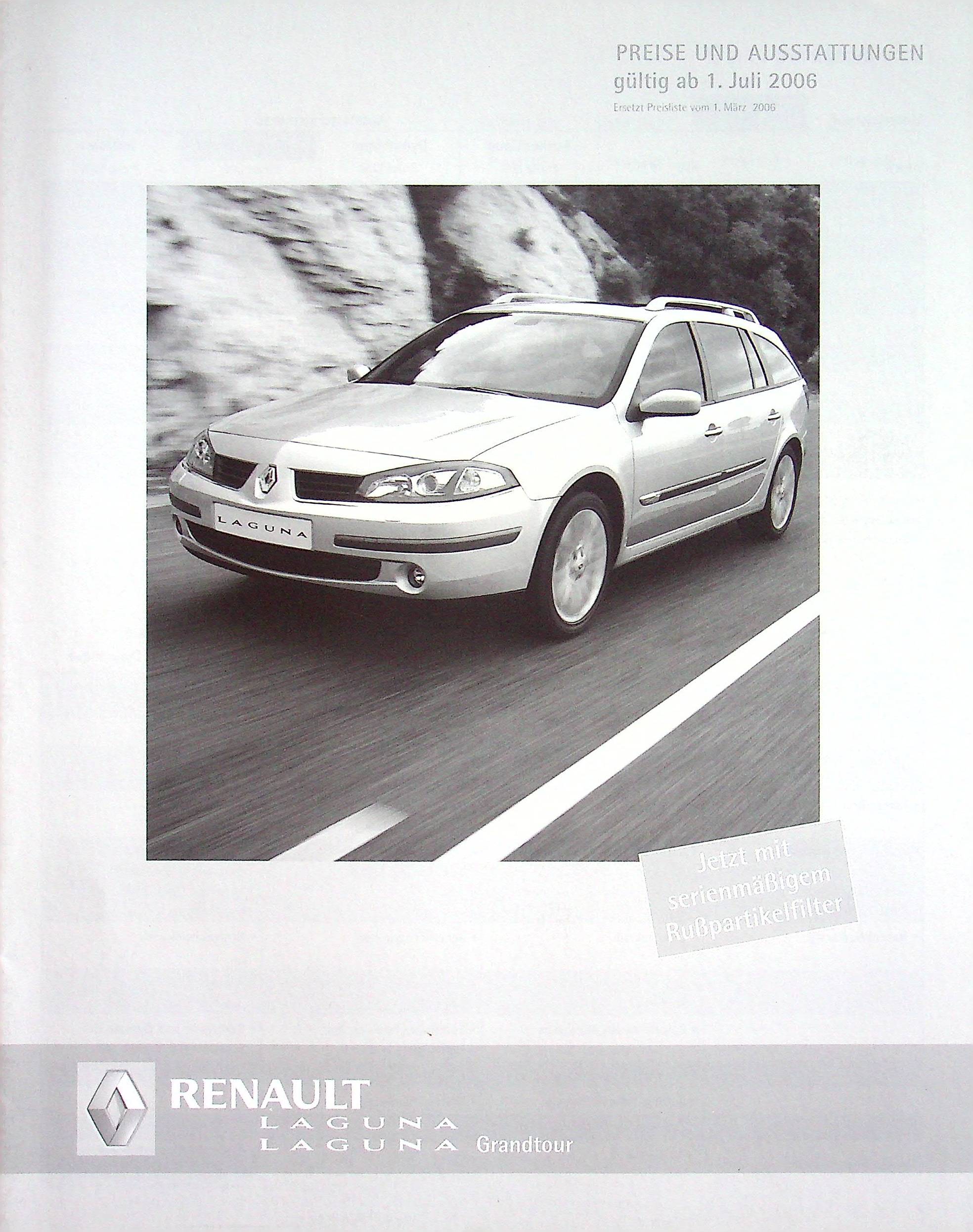 Renault Laguna + Grandtour - Preise & Extras - Prospekt 07/2006