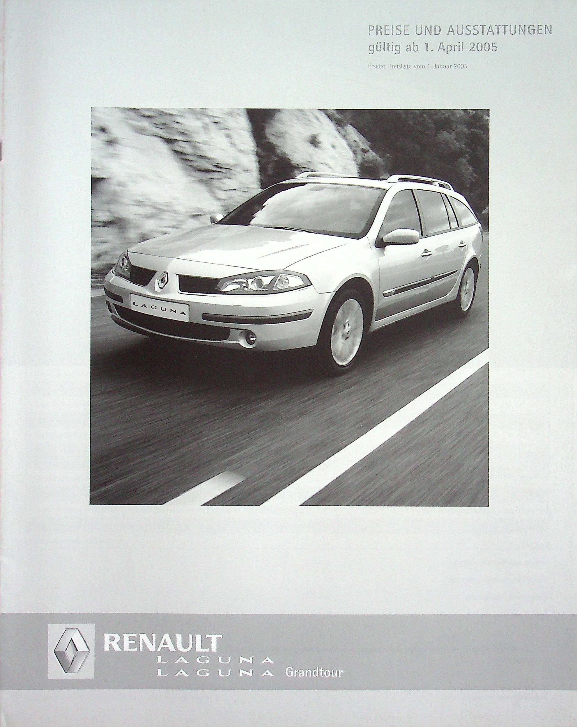 Renault Laguna + Grandtour - Preise & Extras - Prospekt 04/2005