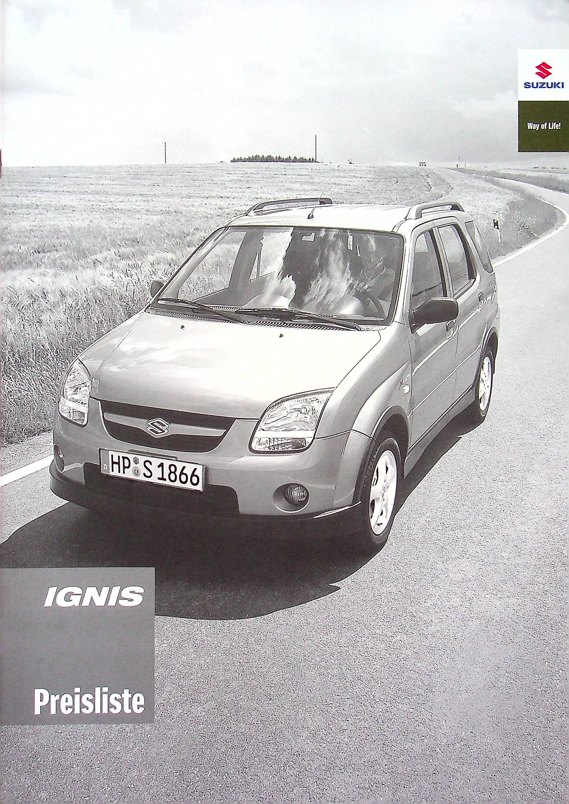 Suzuki Ignis - Preisliste & Extras - Prospekt 02/2007