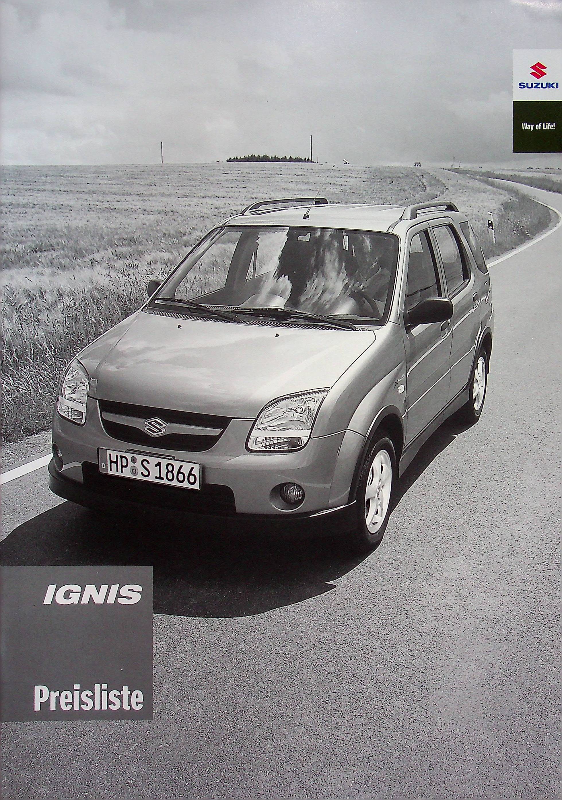 Suzuki Ignis - Preisliste & Extras - Prospekt 01/2007