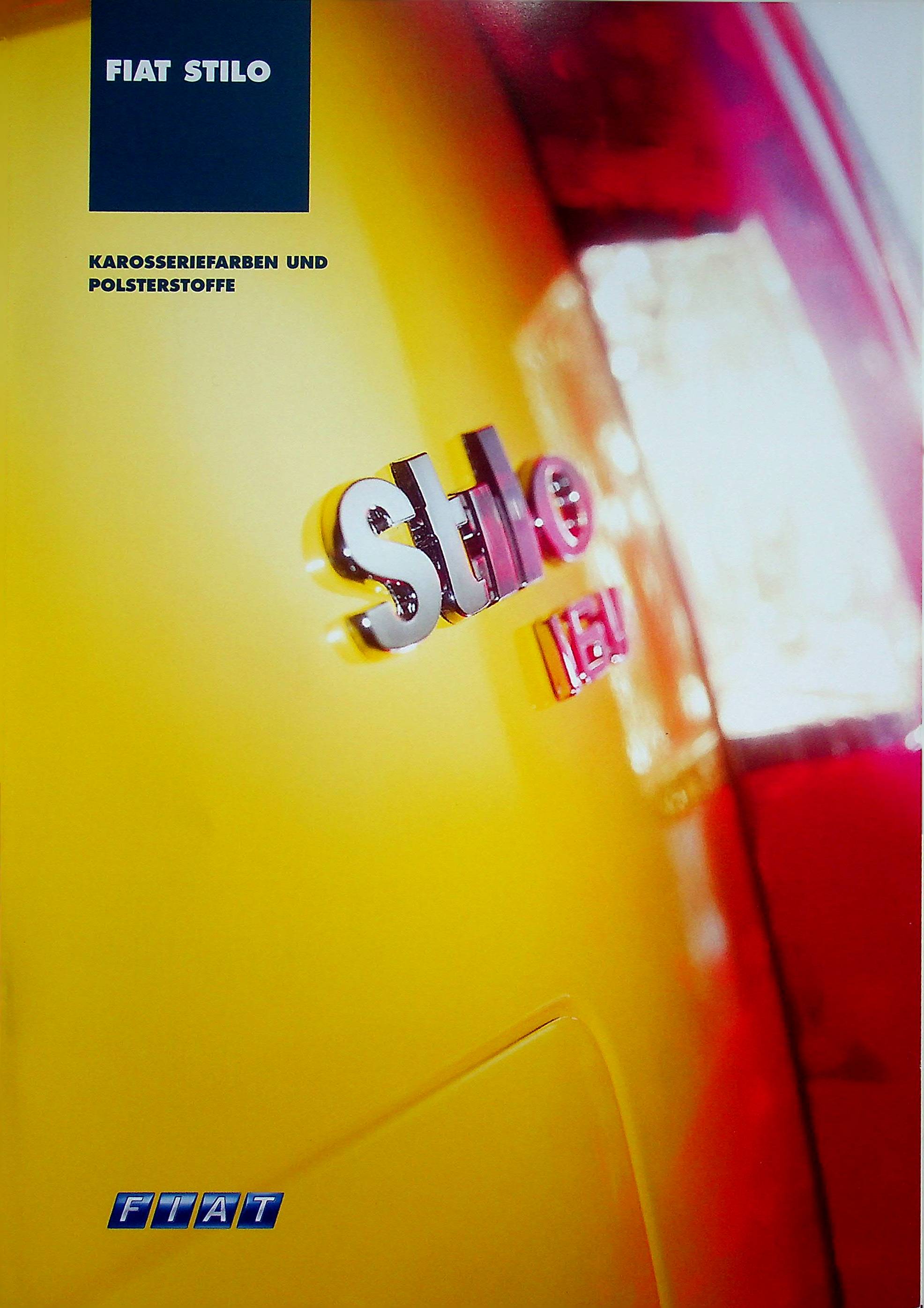 Fiat Stilo - Farben & Polster - Prospekt 01/2003