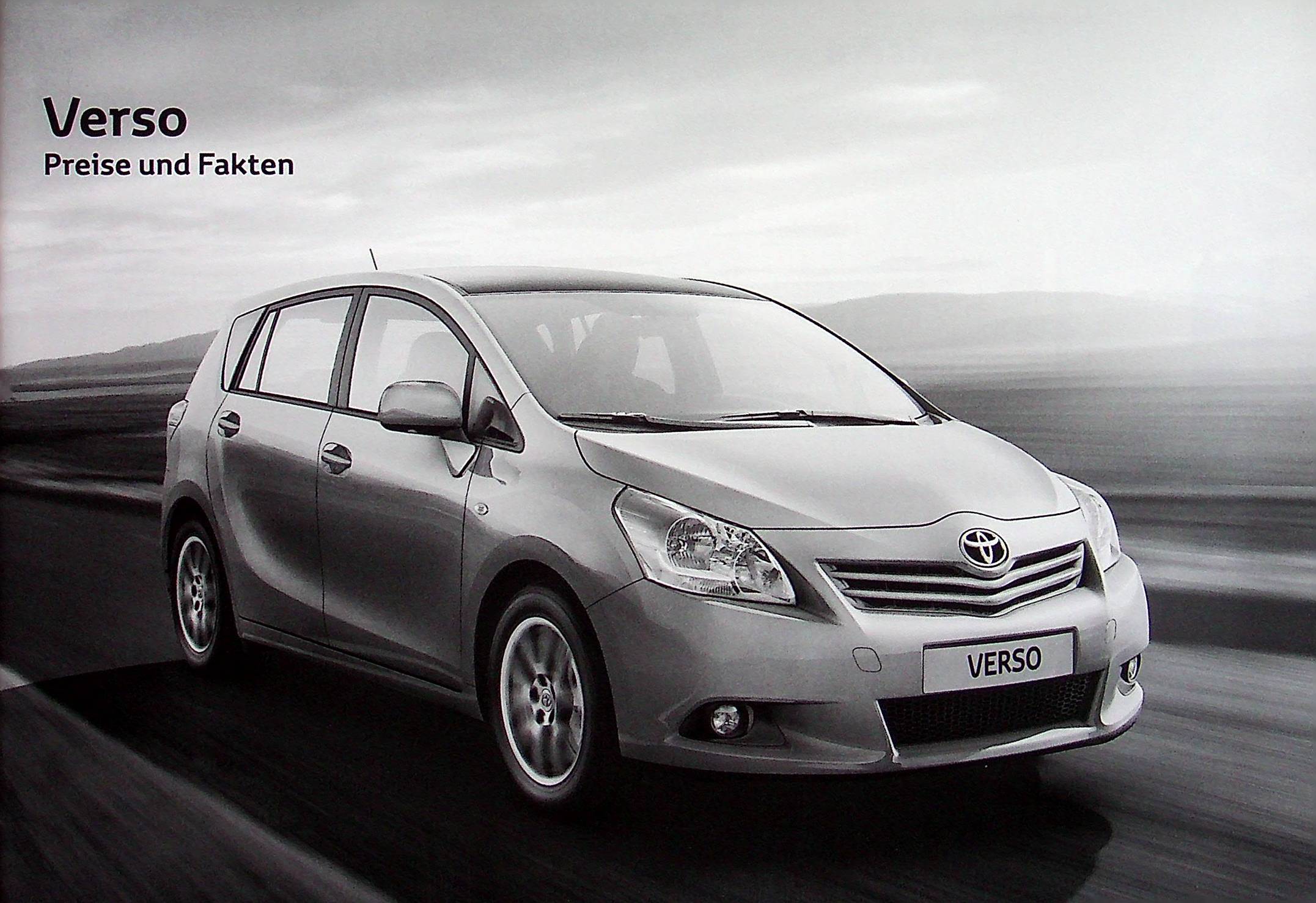 Toyota Verso - Preisliste & Extras - Prospekt 01/2012