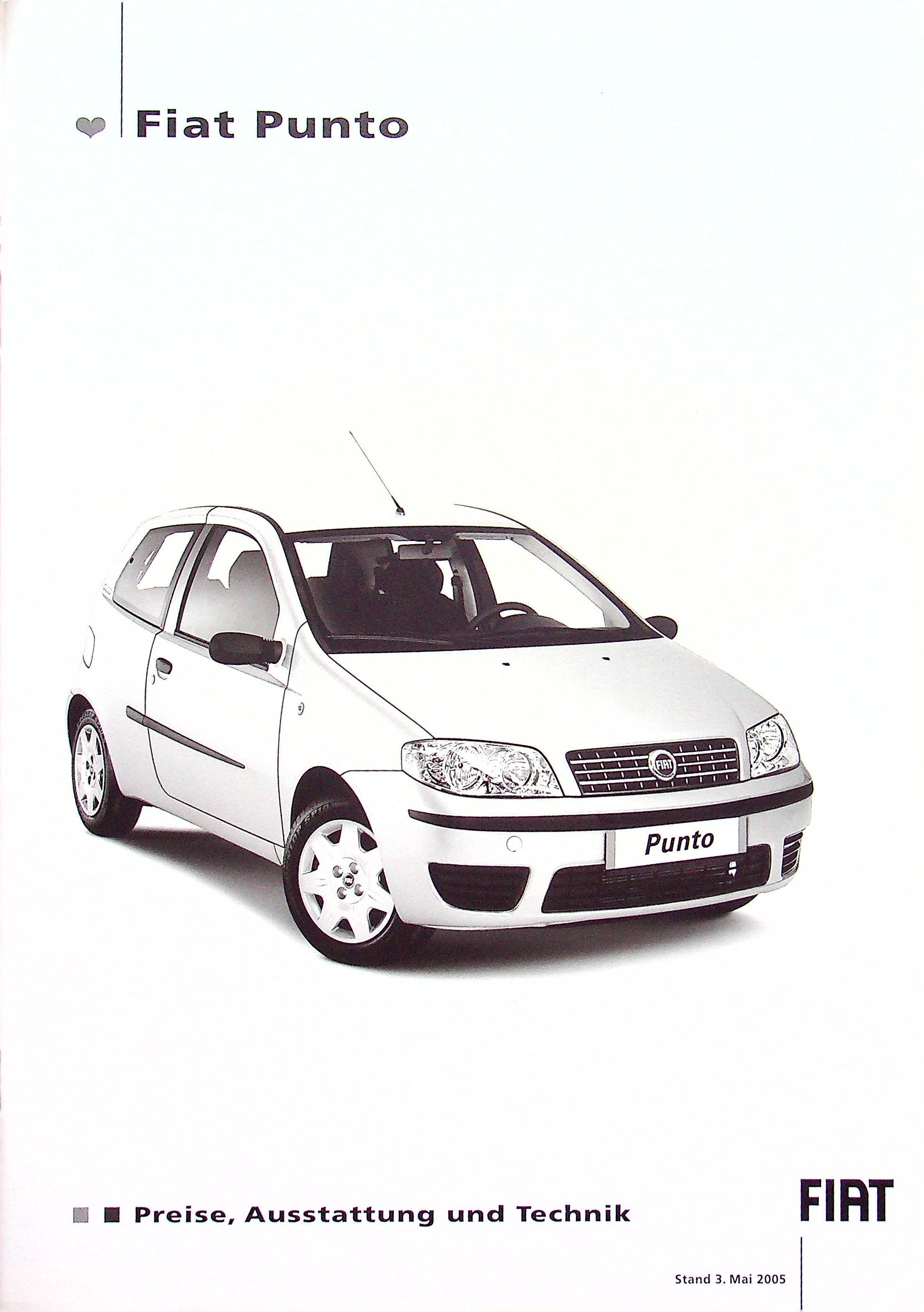 Fiat Punto - Preisliste & Extras - Prospekt 05/2005