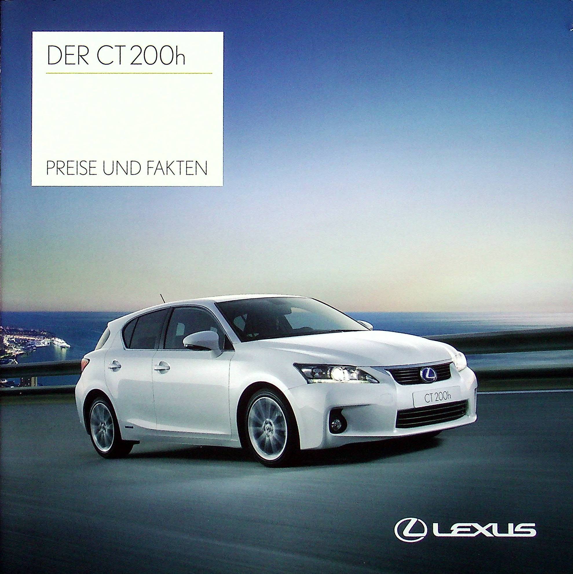 Lexus CT 200h - Preisliste & Extras - Prospekt 10/2012