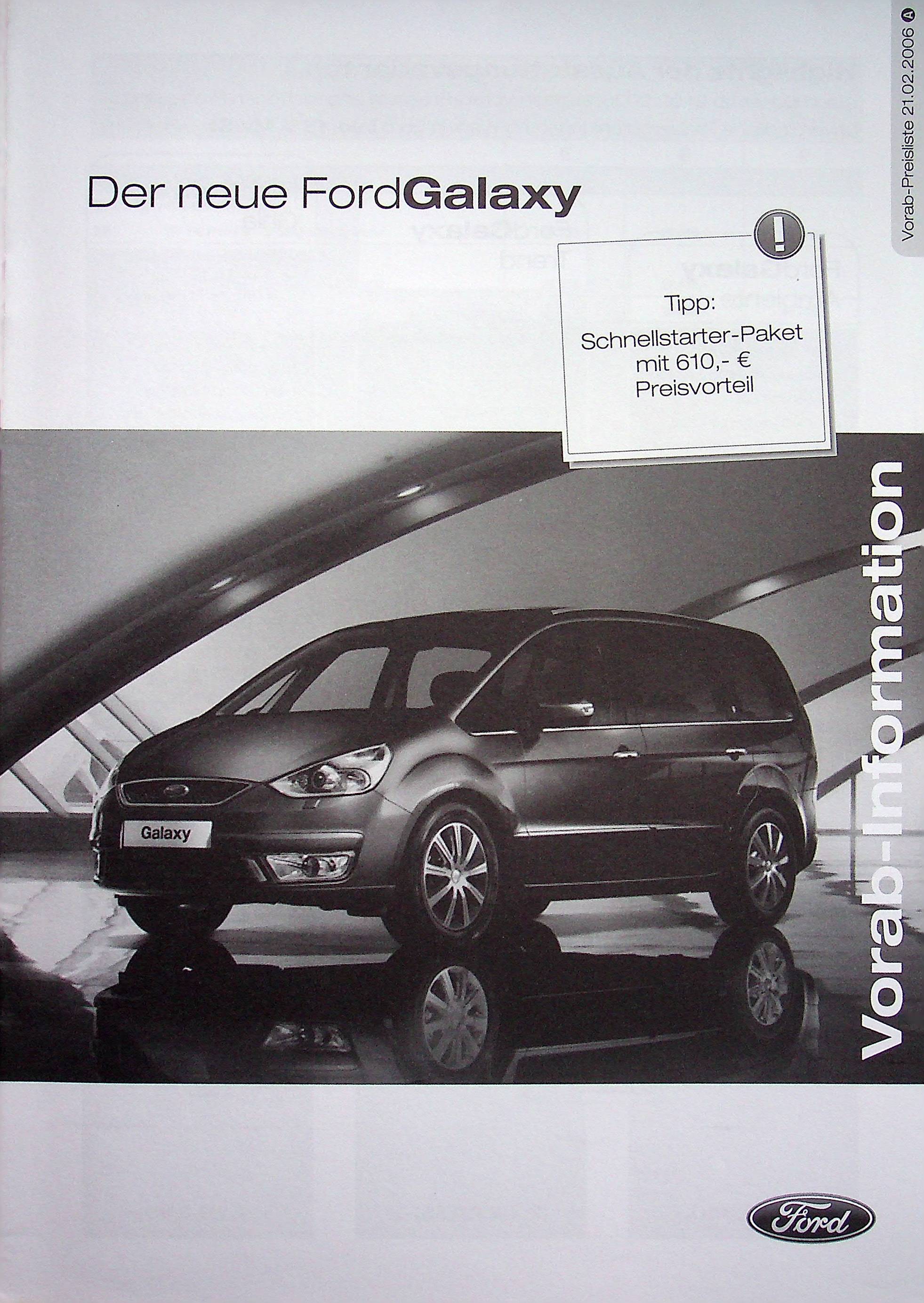 Ford Galaxy - Preisliste & Extras - Prospekt 02/2006
