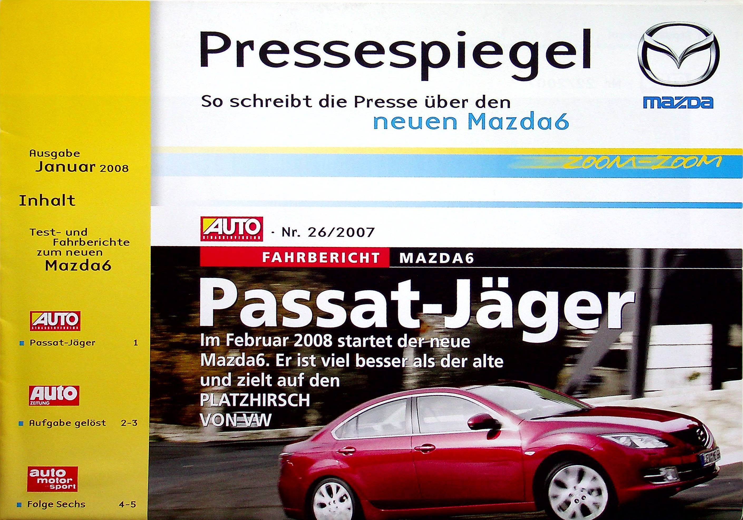 Mazda 6 - Pressestimmen - Prospekt 01/2008