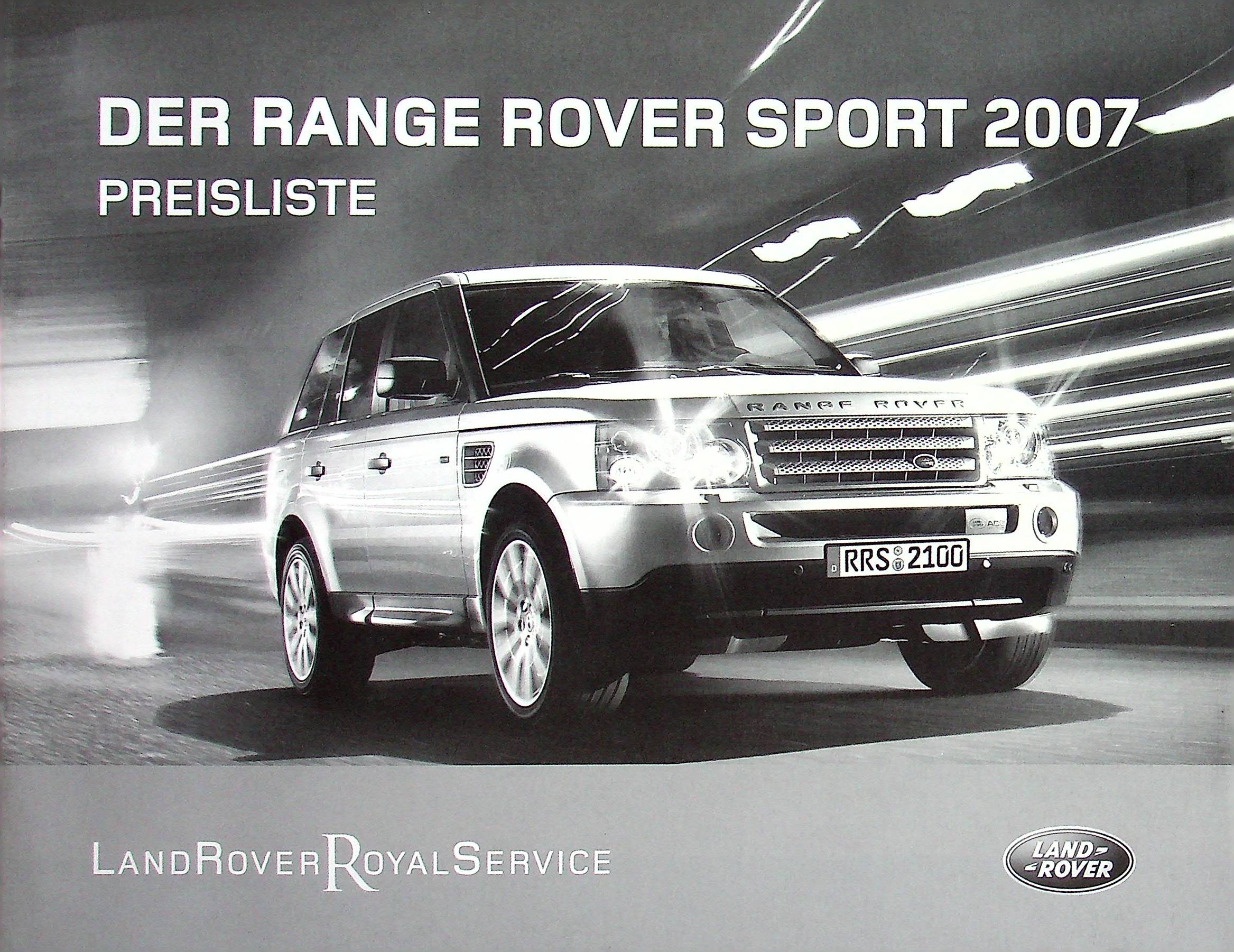 Range Rover Sport - Preisliste & Extras - Prospekt 11/2006