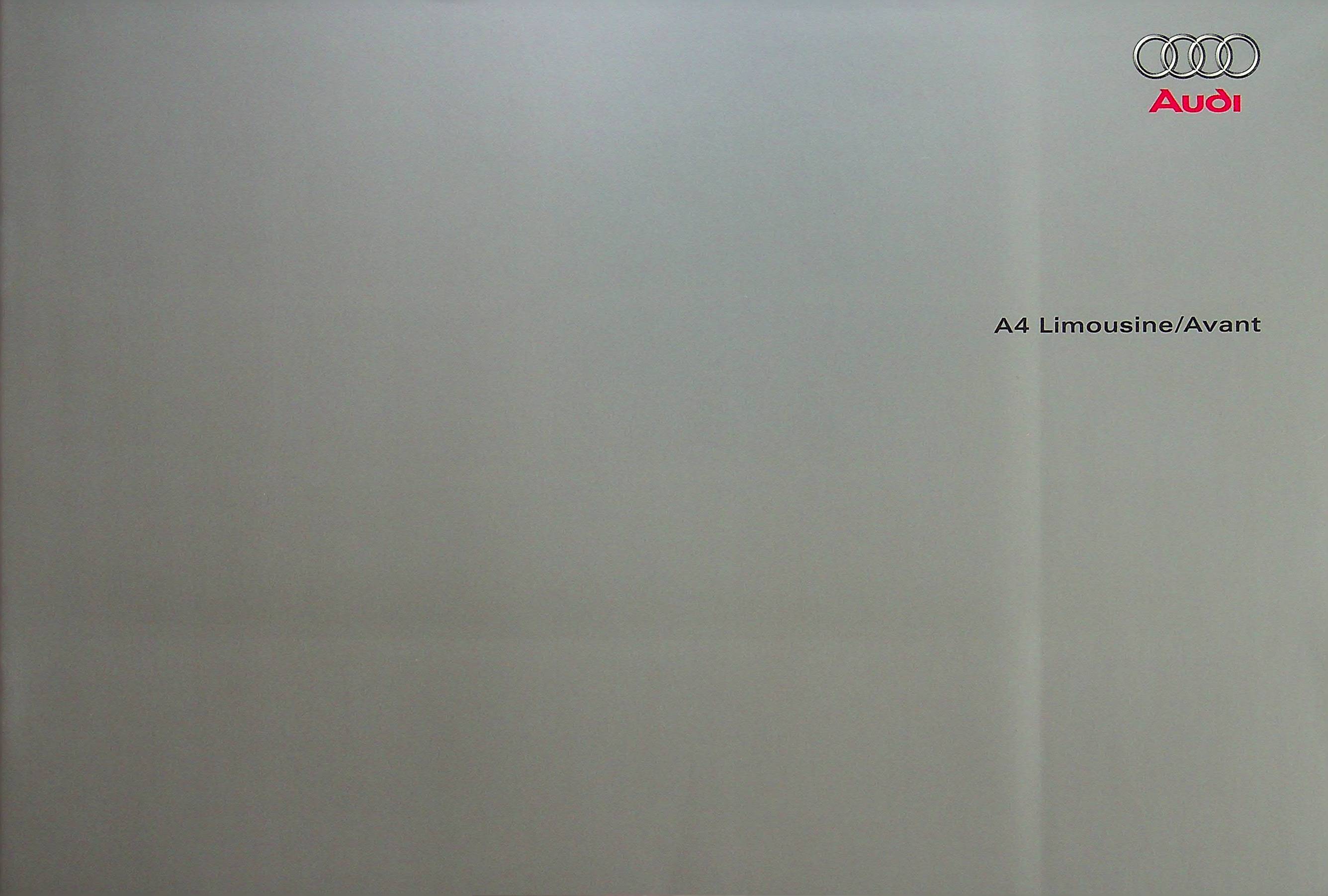 Audi A4 + Avant - Preisliste & Extras - Prospekt 09/2004