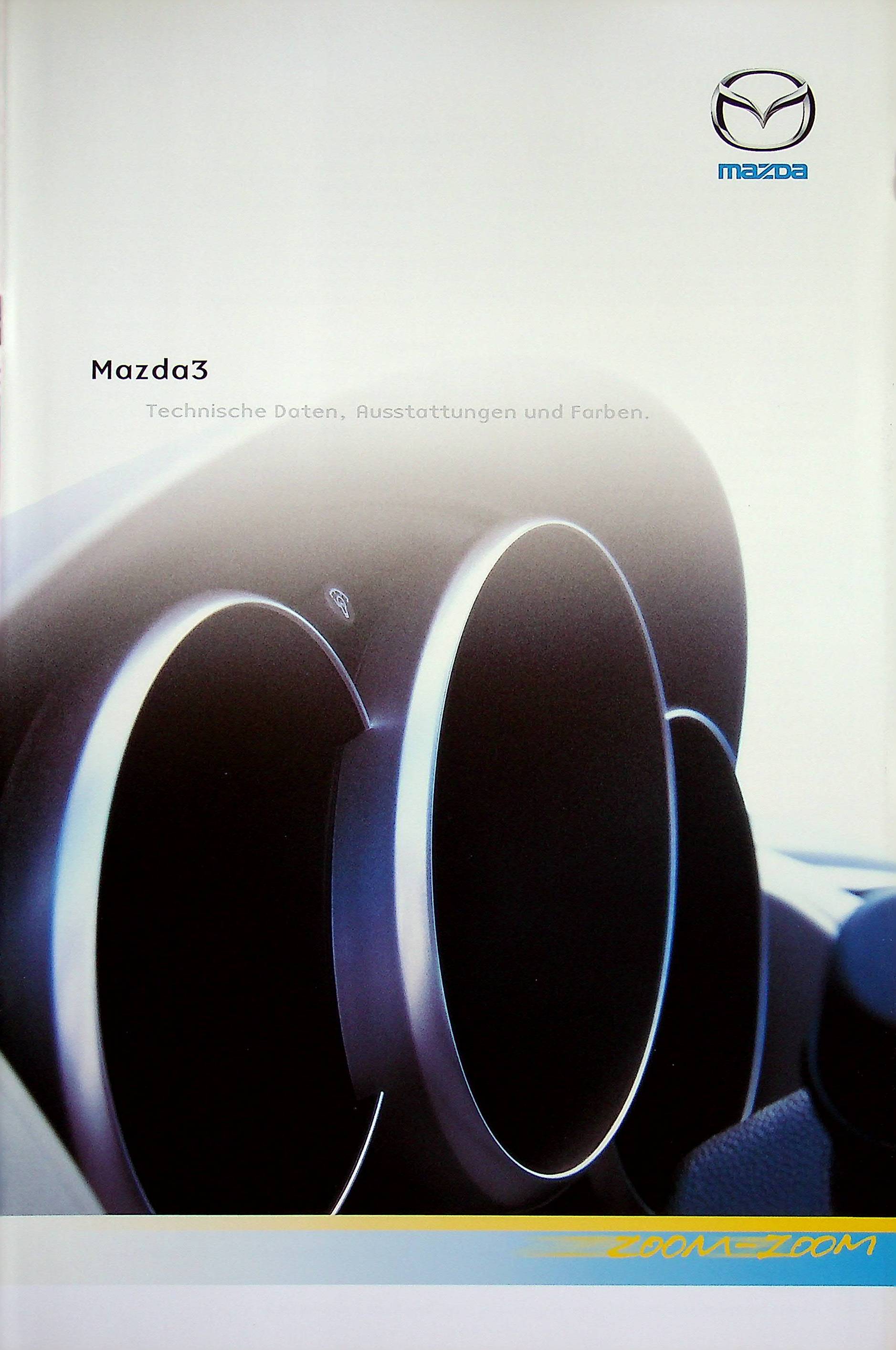 Mazda 3 - Farben & tech. Daten & Ausstattungen - Prospekt 11/2005