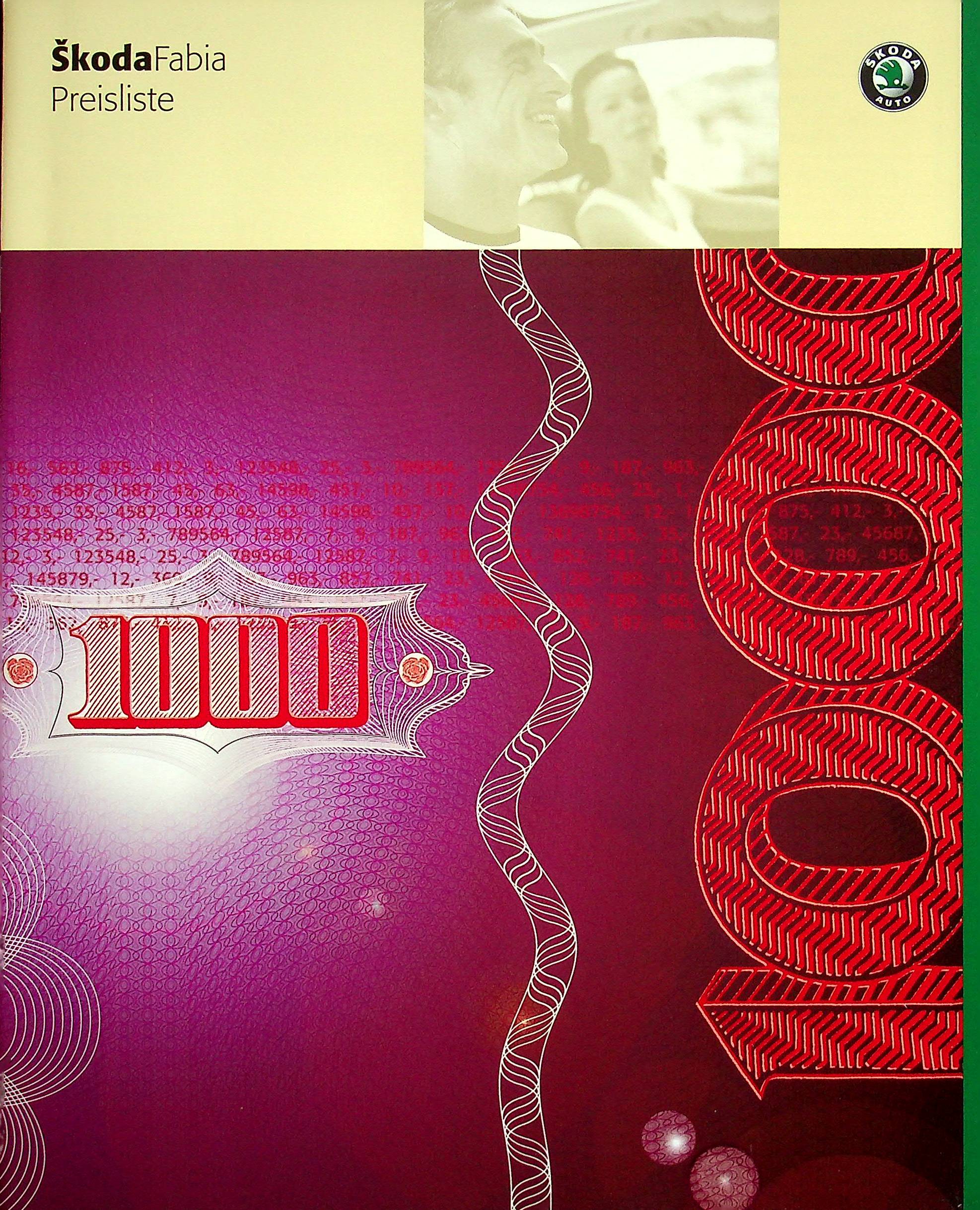 Skoda Fabia - Preisliste & Extras - Prospekt 03/2002