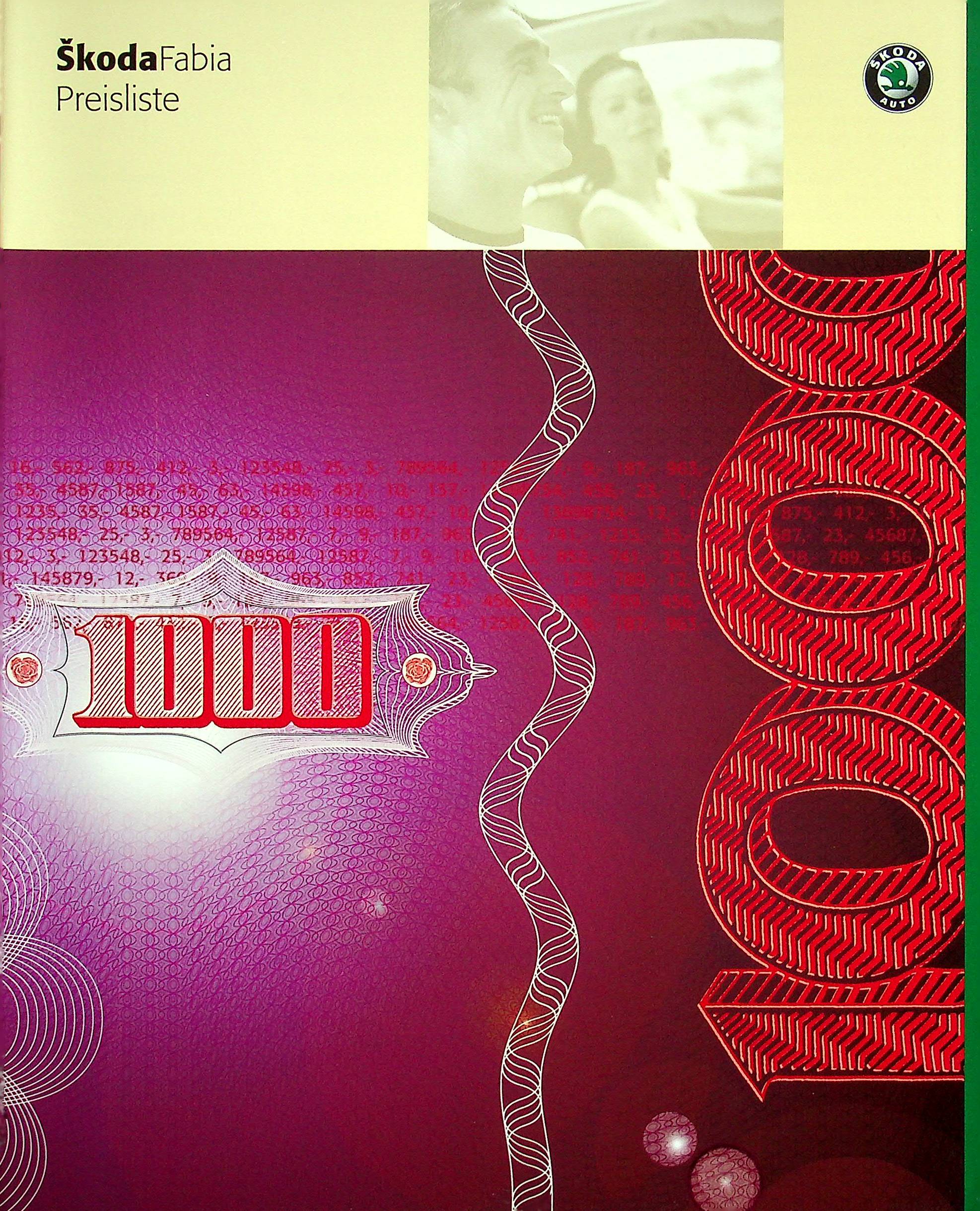 Skoda Fabia - Preisliste & Extras - Prospekt 03/2002