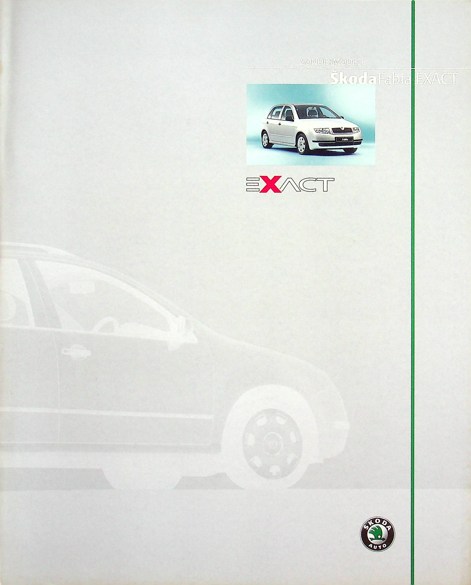 Skoda Fabia - Exact - Preisliste & Extras - Prospekt 02/2003