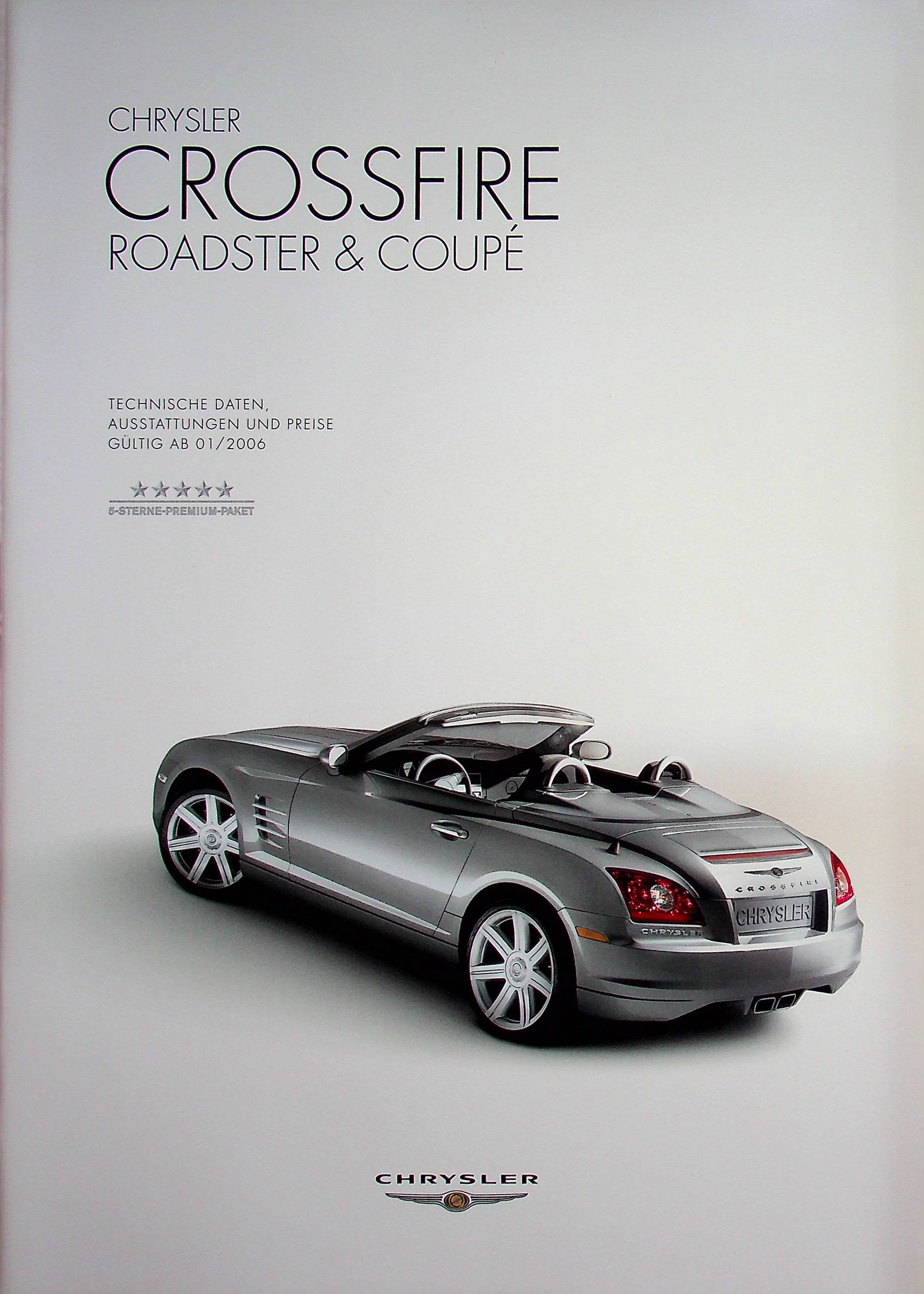 Chrysler Crossfire Roadster + Coupe - Preisliste - Prospekt 12/2005