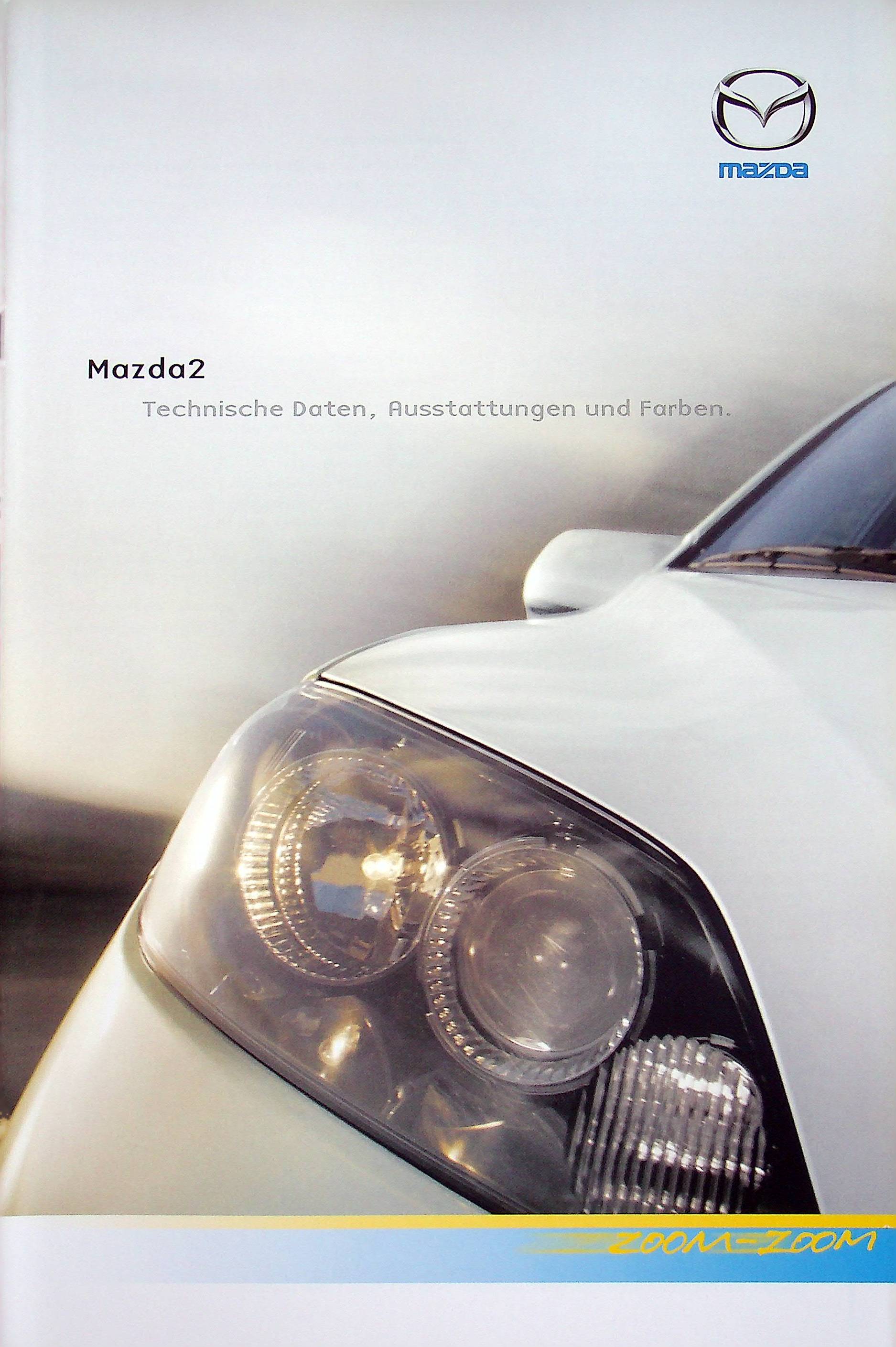 Mazda 2 - Farben & tech. Daten & Ausstattungen - Prospekt 01/2007