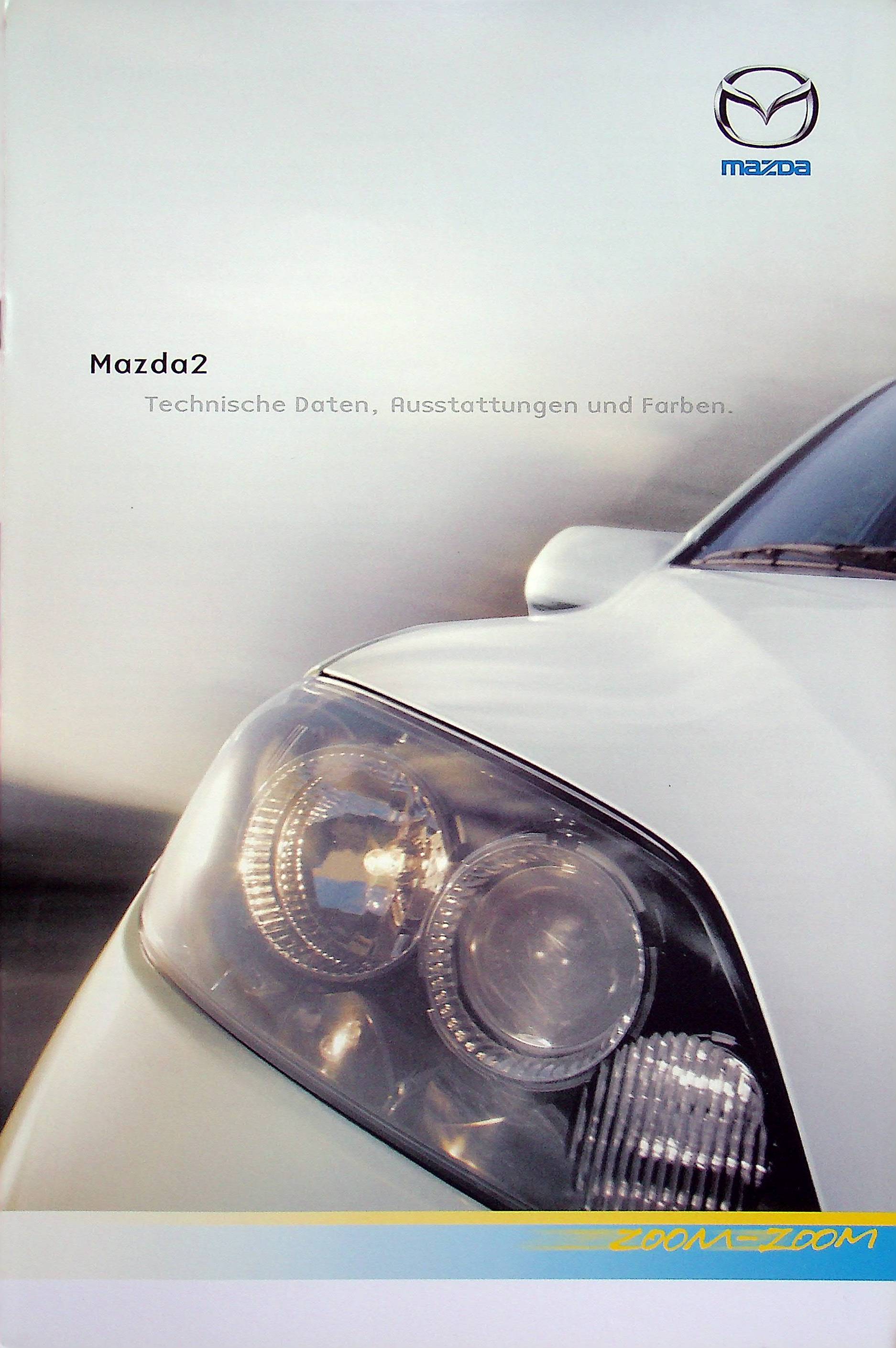 Mazda 2 - Farben & tech. Daten & Ausstattungen - Prospekt 08/2005