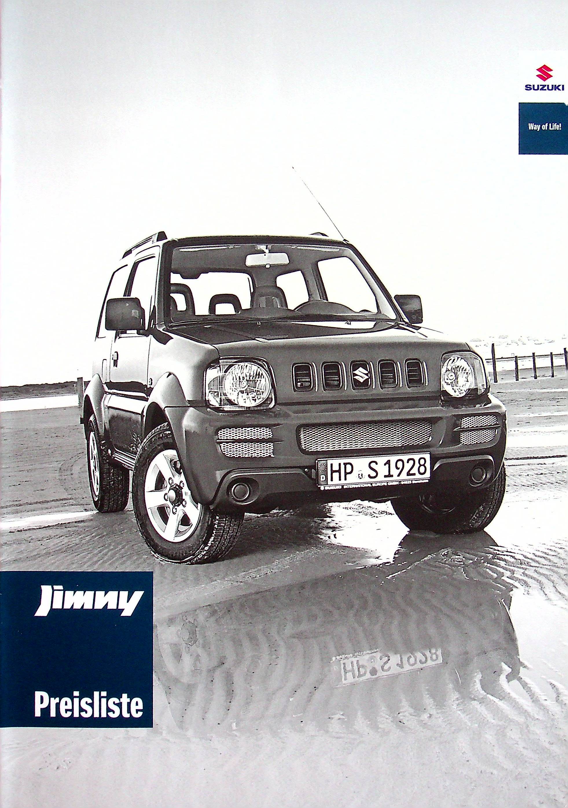 Suzuki Jimny - Preisliste & Extras - Prospekt 01/2012