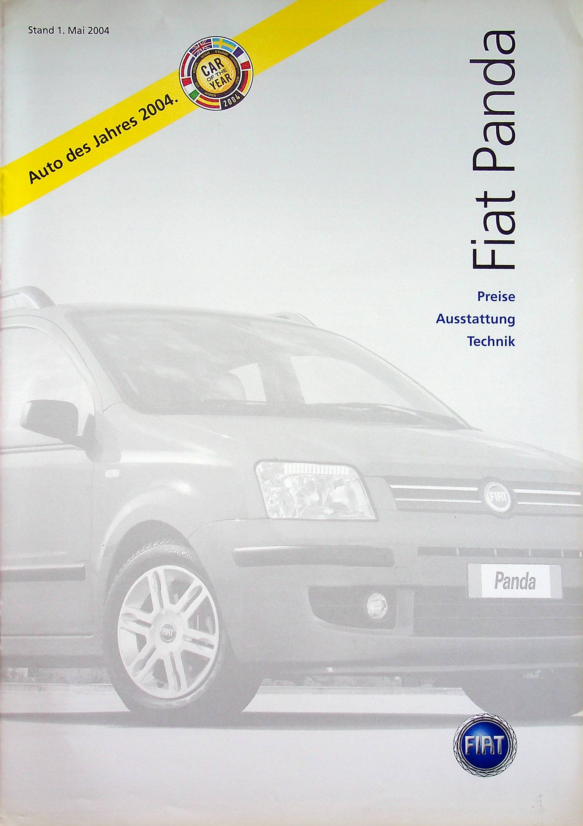Fiat Panda - Preisliste & Extras - Prospekt 05/2004