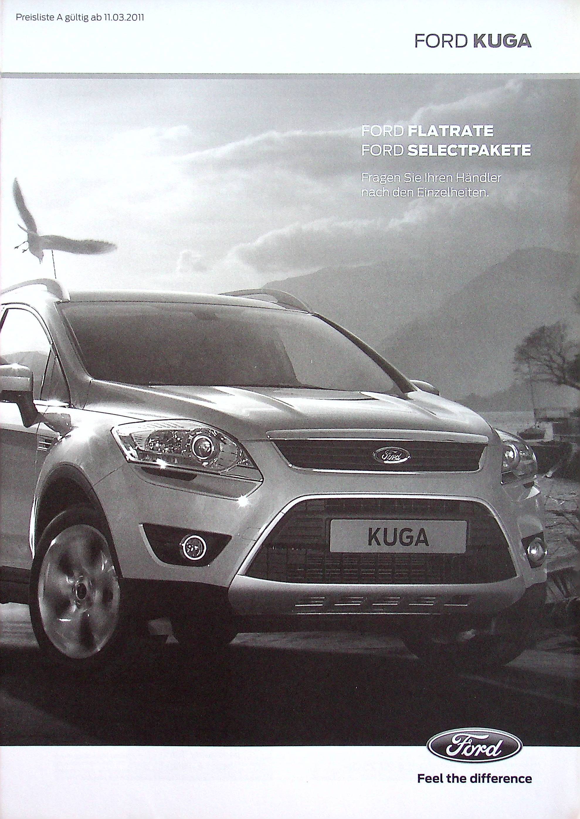 Ford Kuga - Preisliste & Extras - Prospekt 03/2011