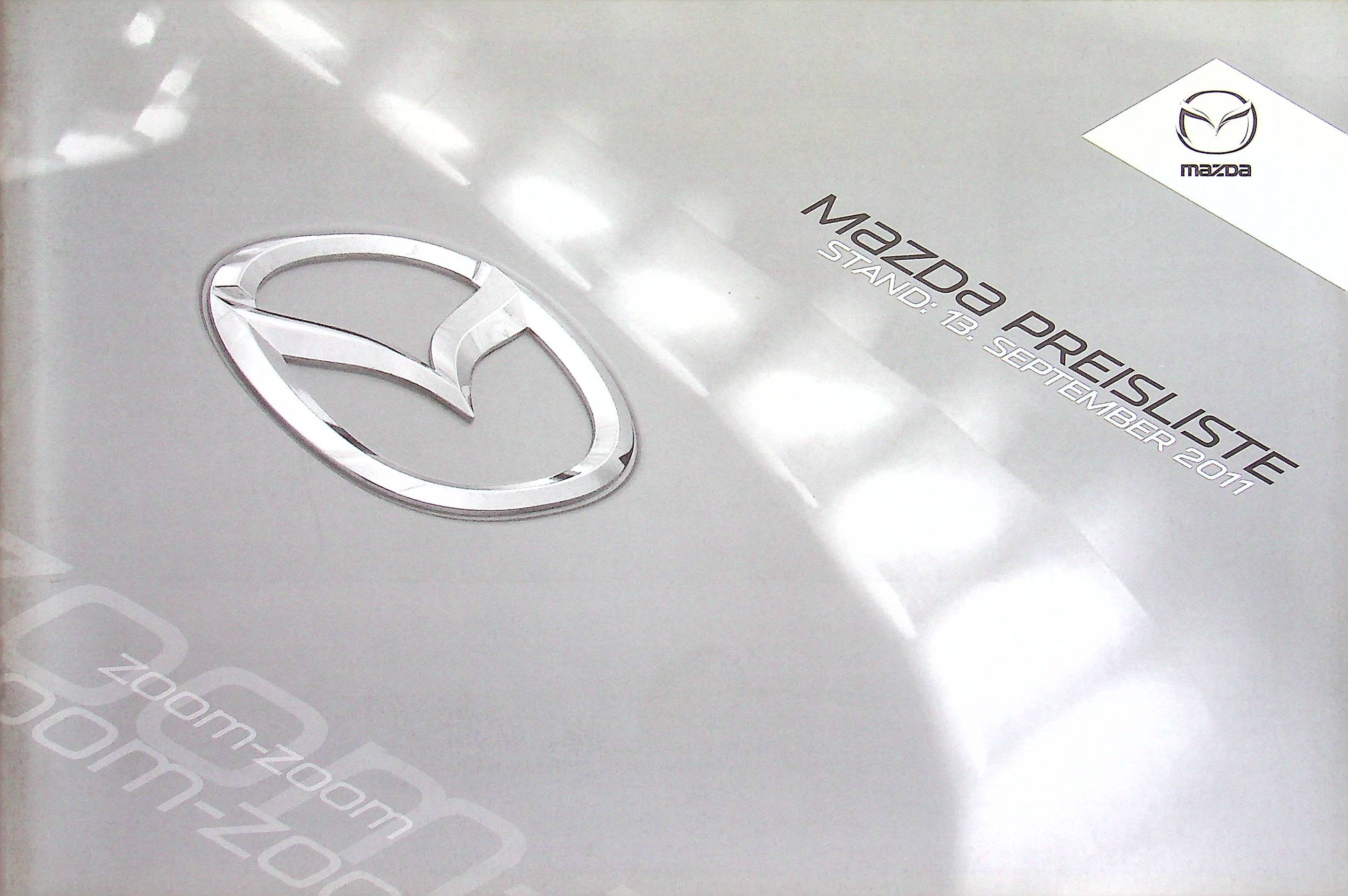Mazda 3 5 6 MX-5 CX-7 - Preisliste & Extras - Prospekt 09/2011