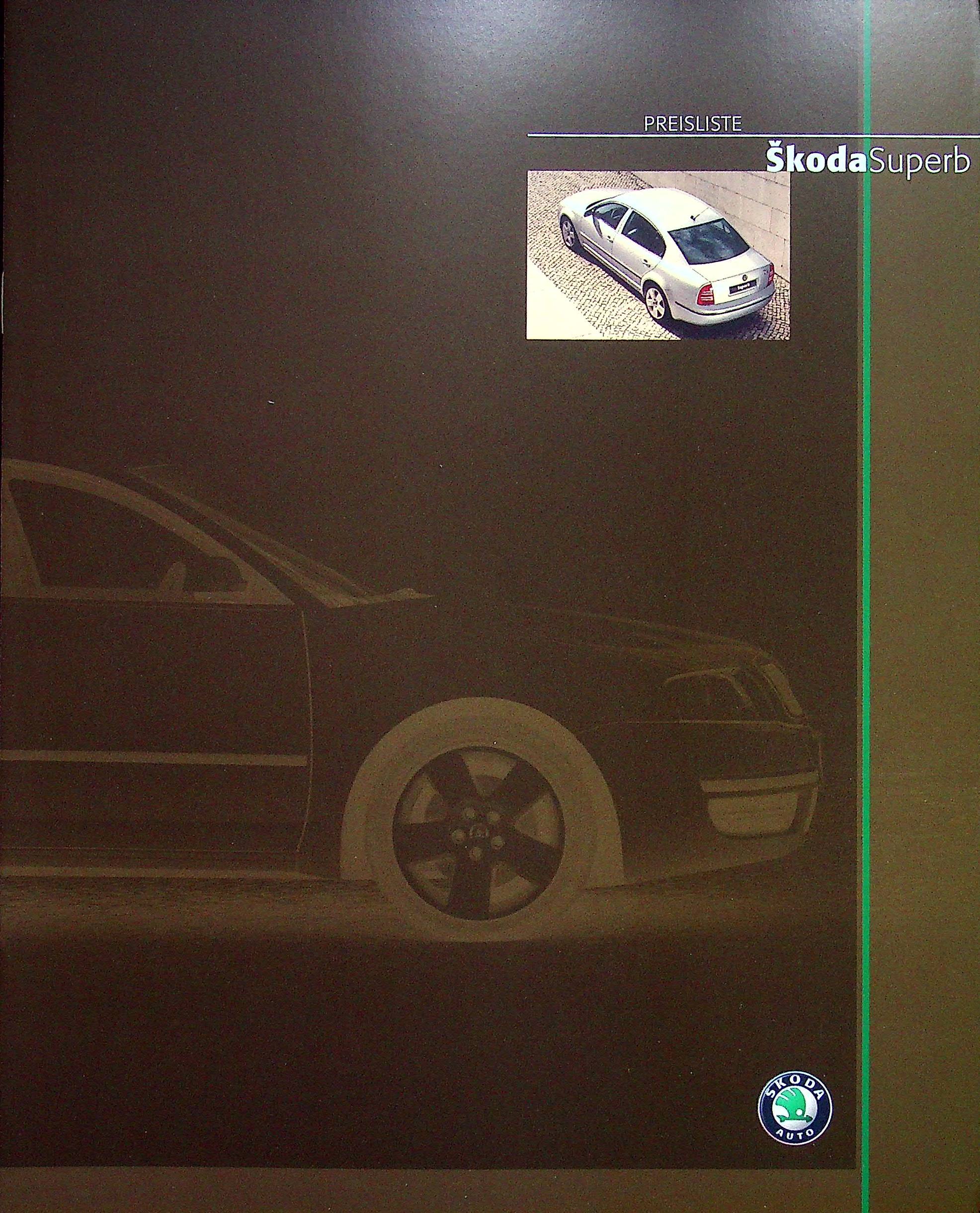 Skoda Superb - Preisliste & Extras - Prospekt 01/2003