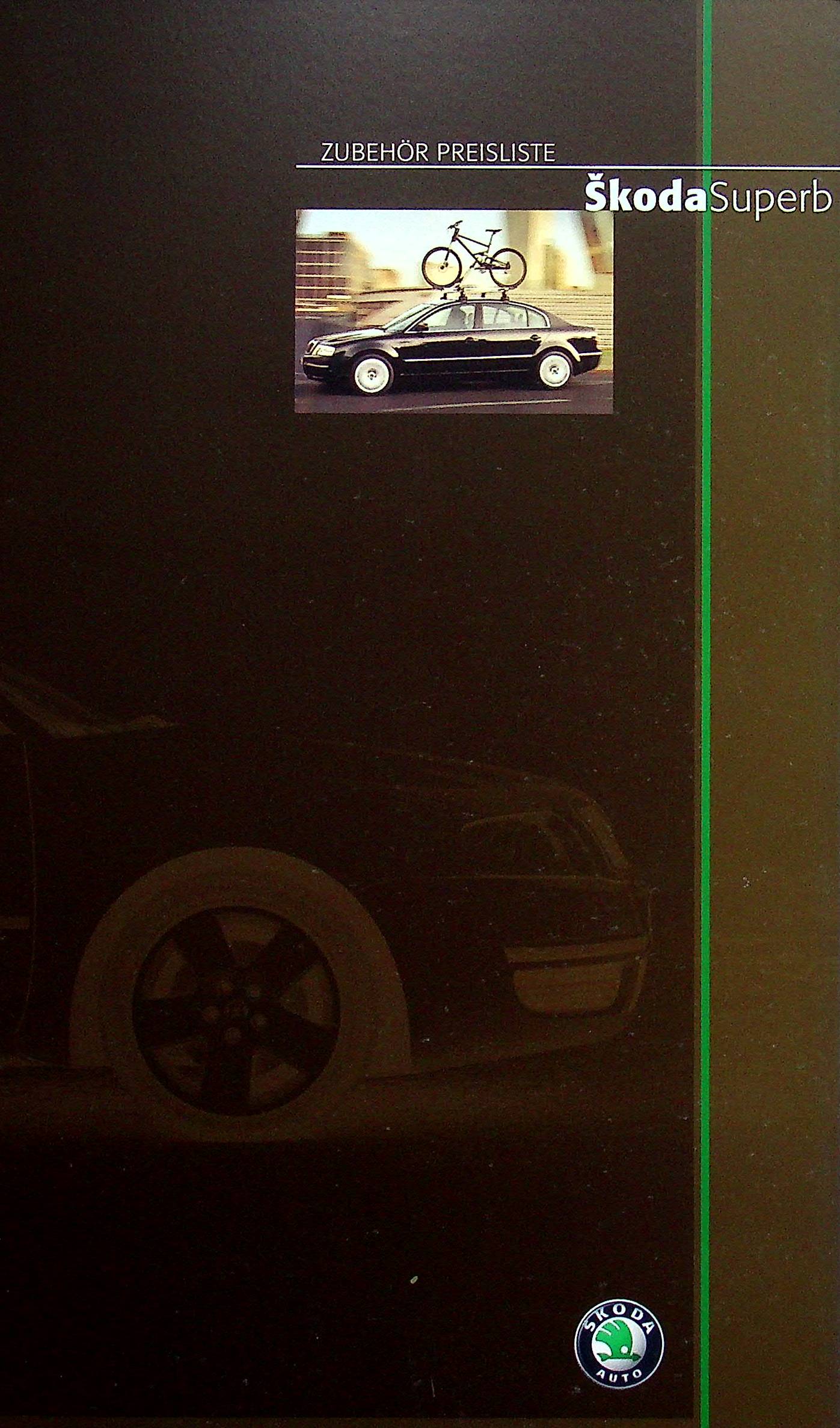 Skoda Superb - Zubehör Preisliste - Prospekt 04/2003