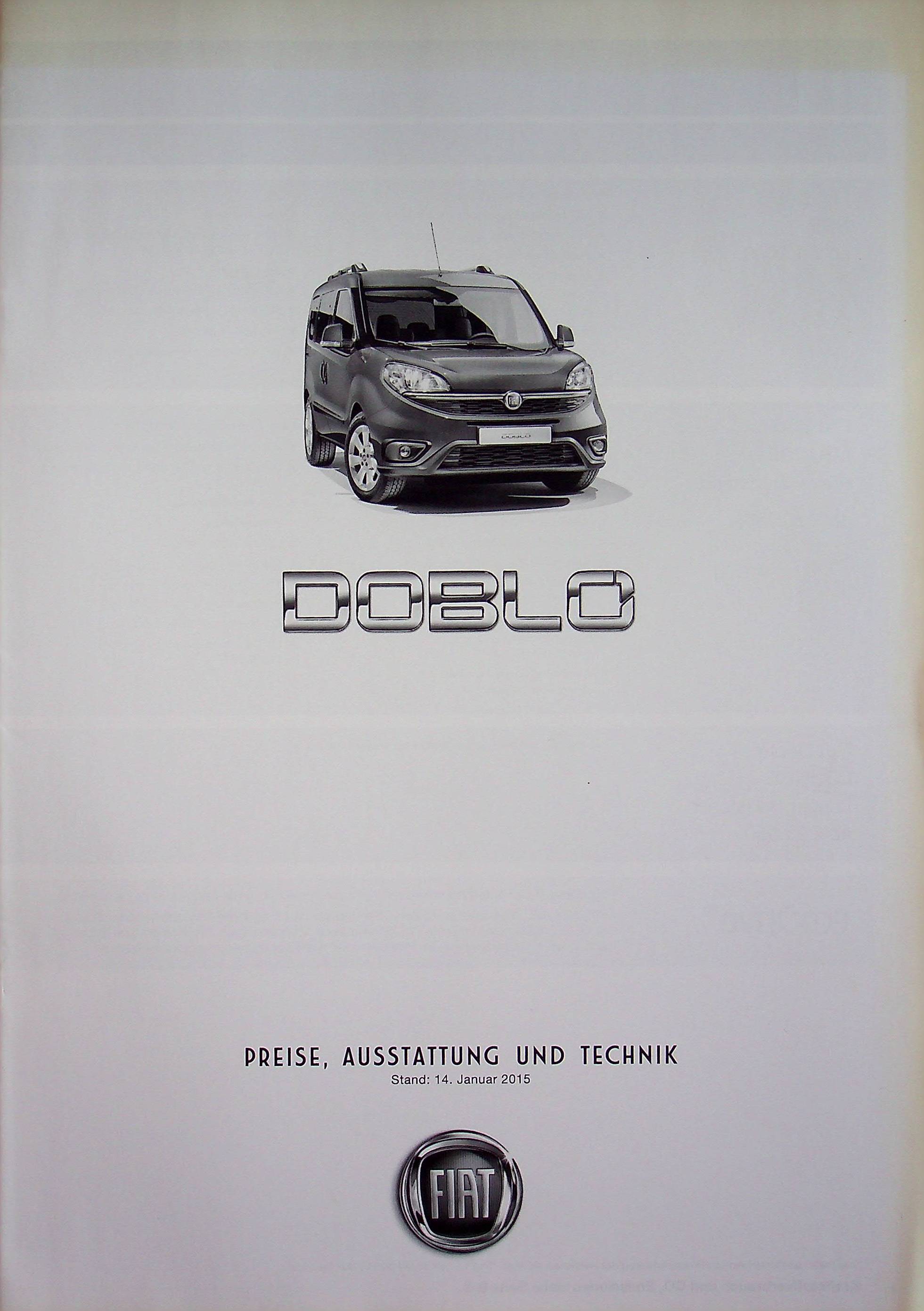 Fiat Doblo - Preisliste & Extras - Prospekt 01/2015