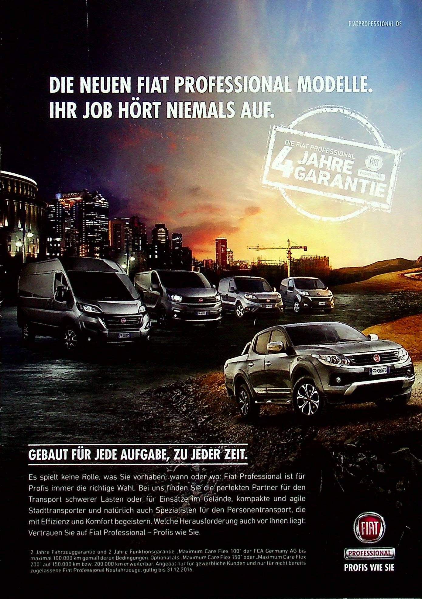 Fiat Doblo - Ducato - Fiorino - Fullback Prospekt 2016