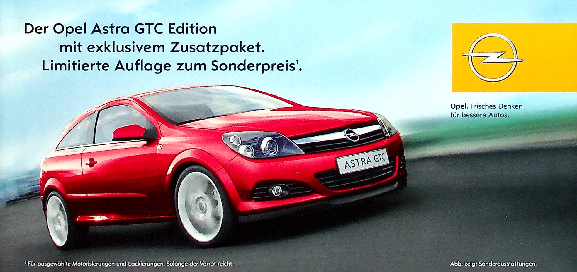 Opel Astra H GTC Edition Prospekt 09/2005