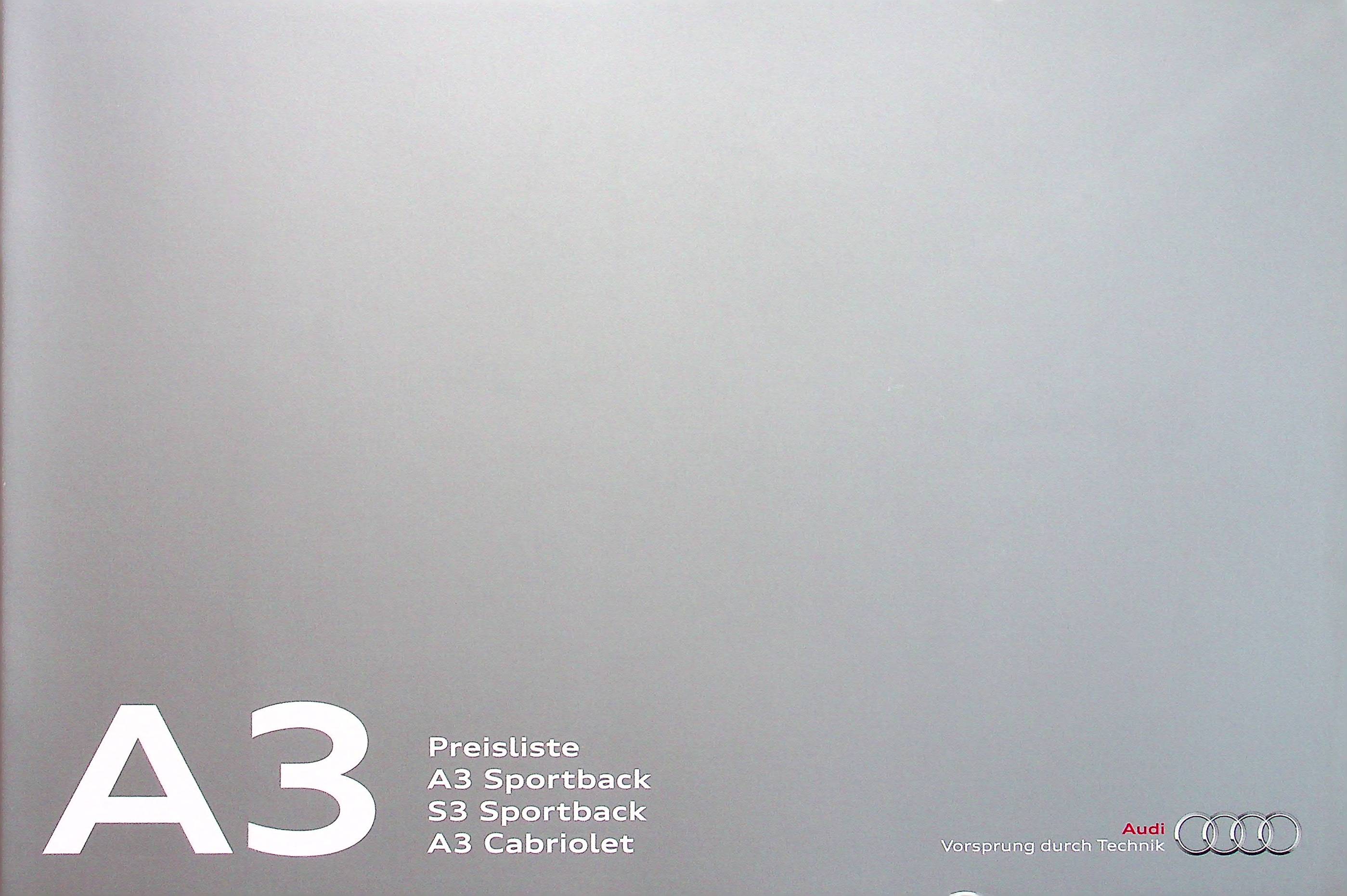 Audi A3 S3 Sportback Cabrio - Preise & Extras - Prospekt 06/2012