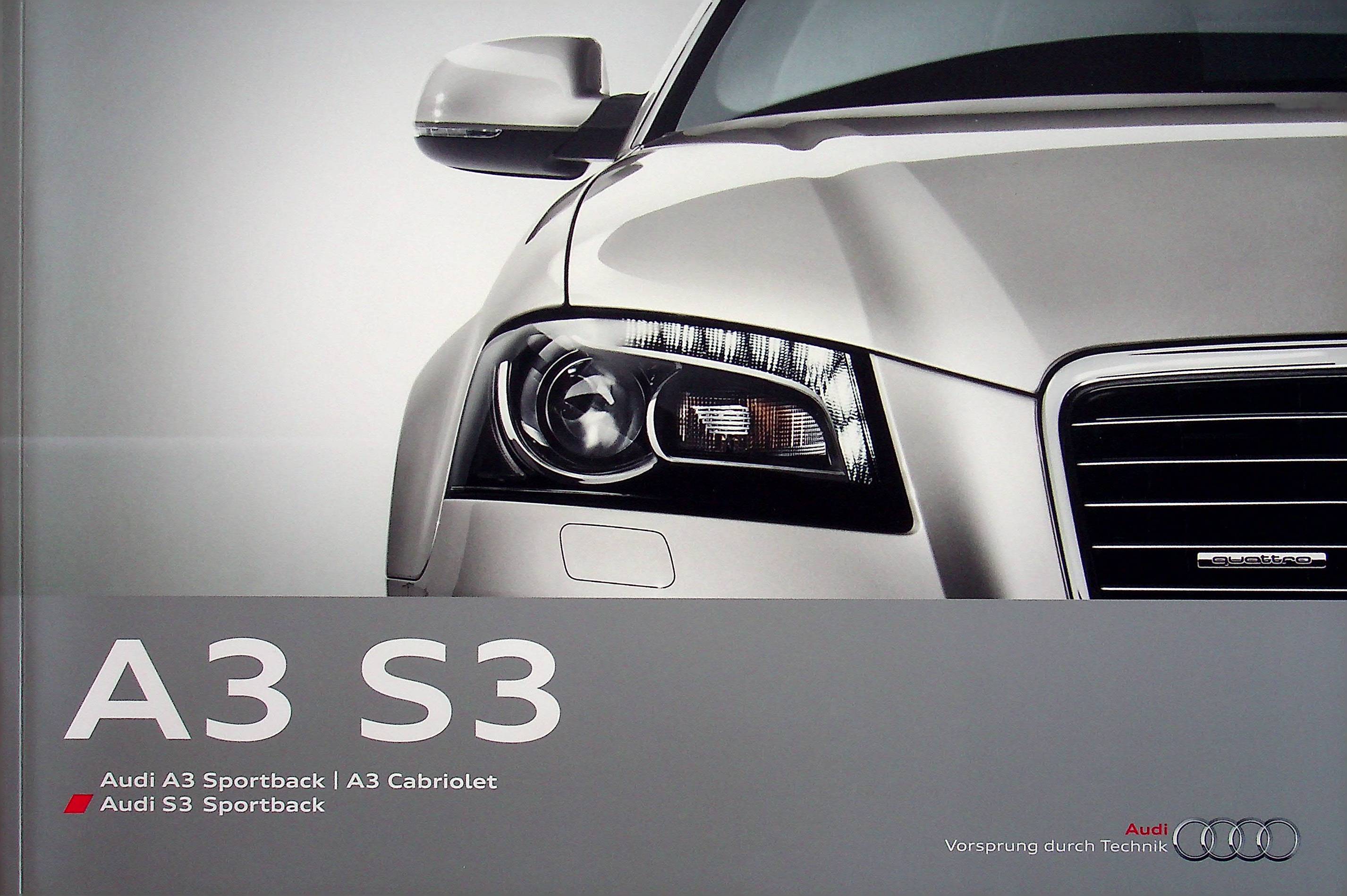 Audi A3 S3 Sportback Cabrio Prospekt 05/2012