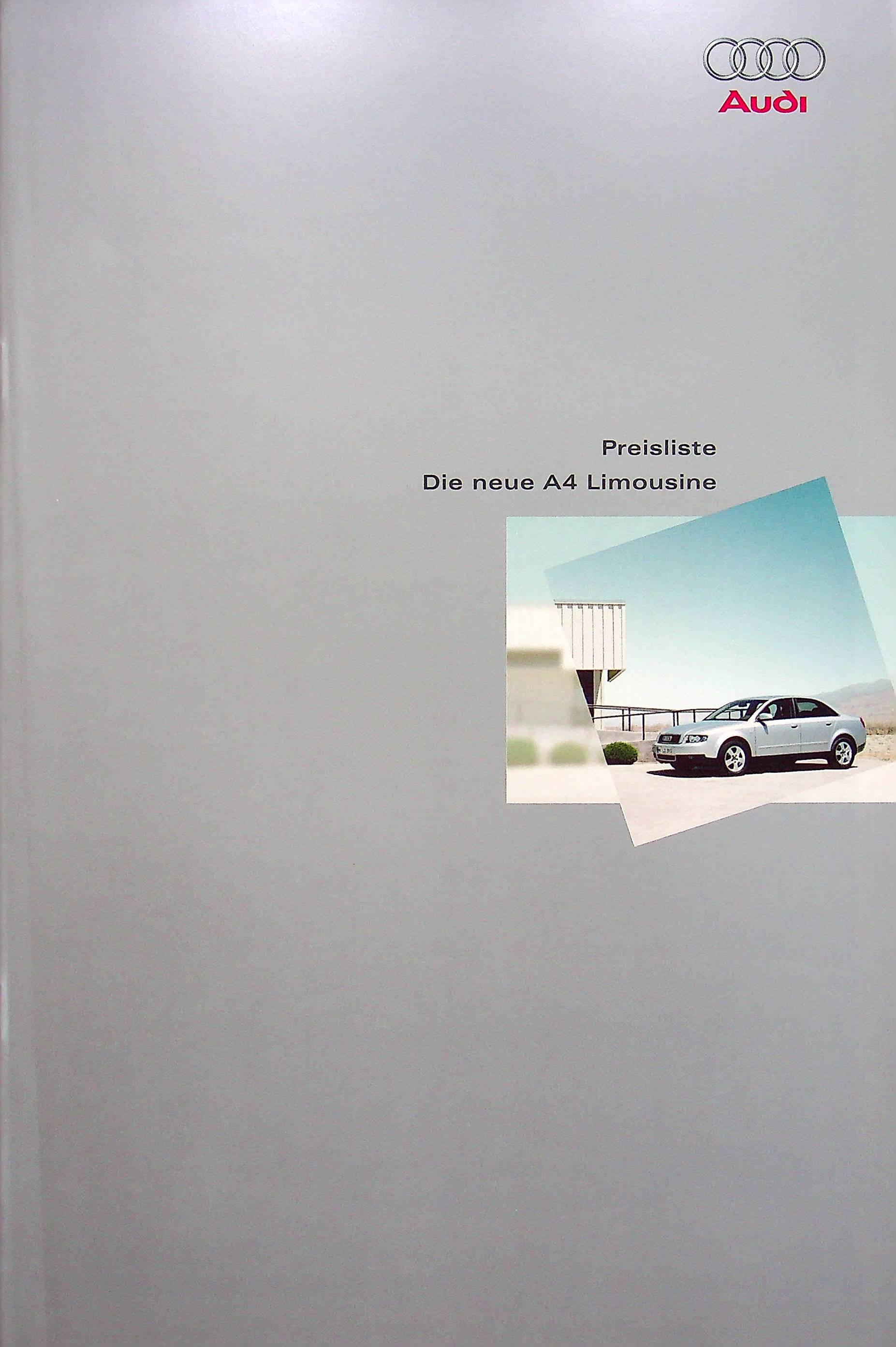 Audi A4 Limousine - Preisliste & Extras - Prospekt 11/2000