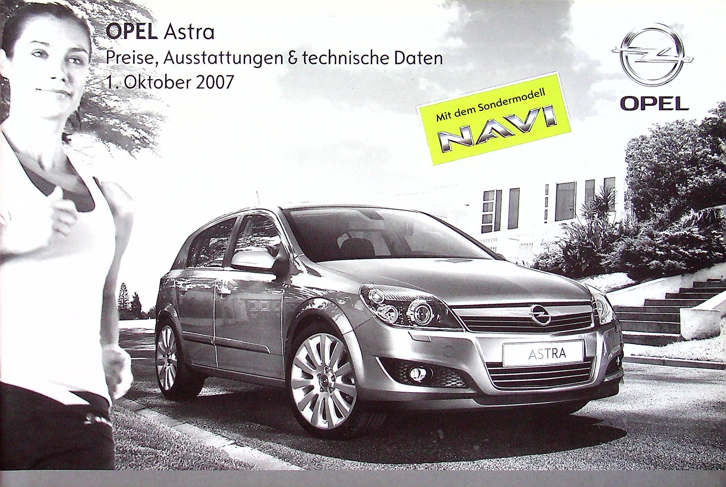 Opel Astra H - Preisliste & Extras - Prospekt 10/2007