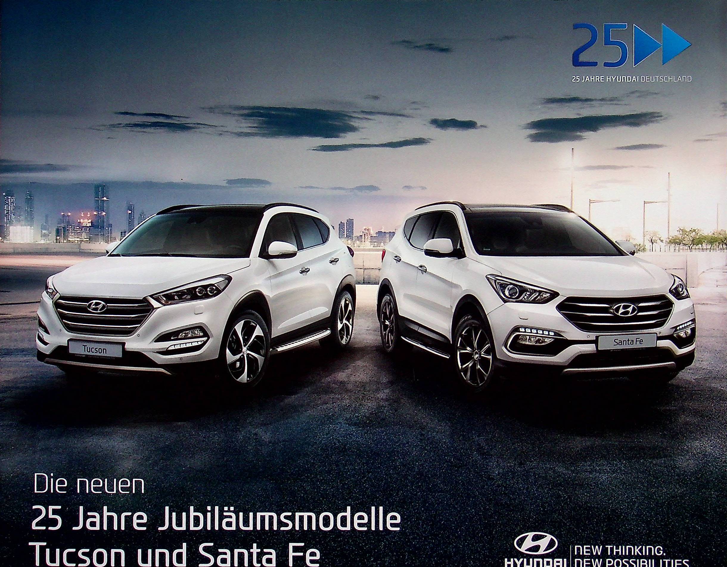 Hyundai Tucson Santa Fe - 25 Jahre - Prospekt 08/2016