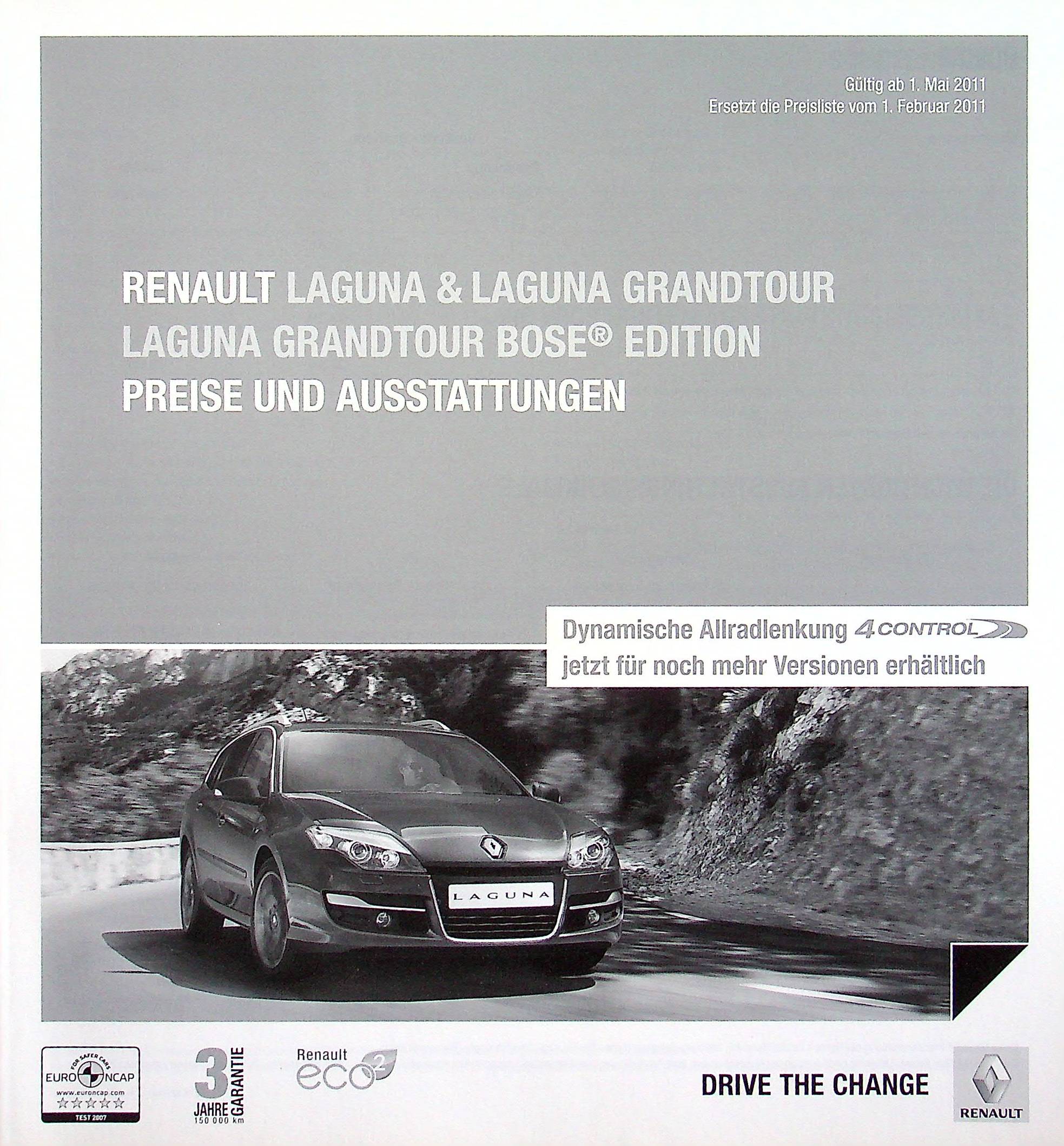 Renault Laguna + Grandtour - Preise & Extras - Prospekt 05/2011