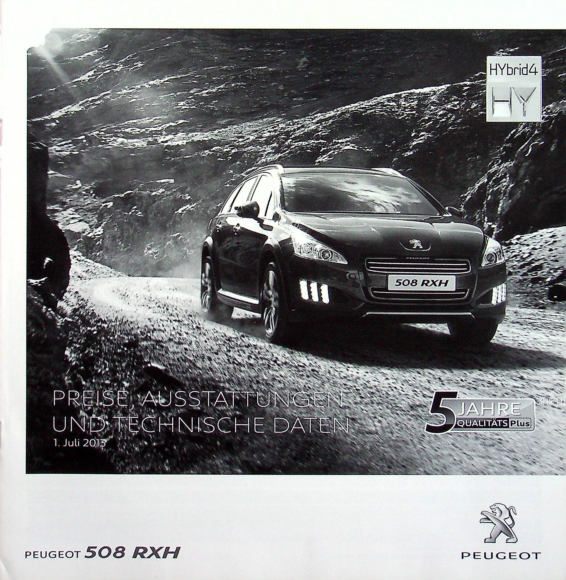 Peugeot 508 RXH - Preisliste & Extras - Prospekt 07/2013